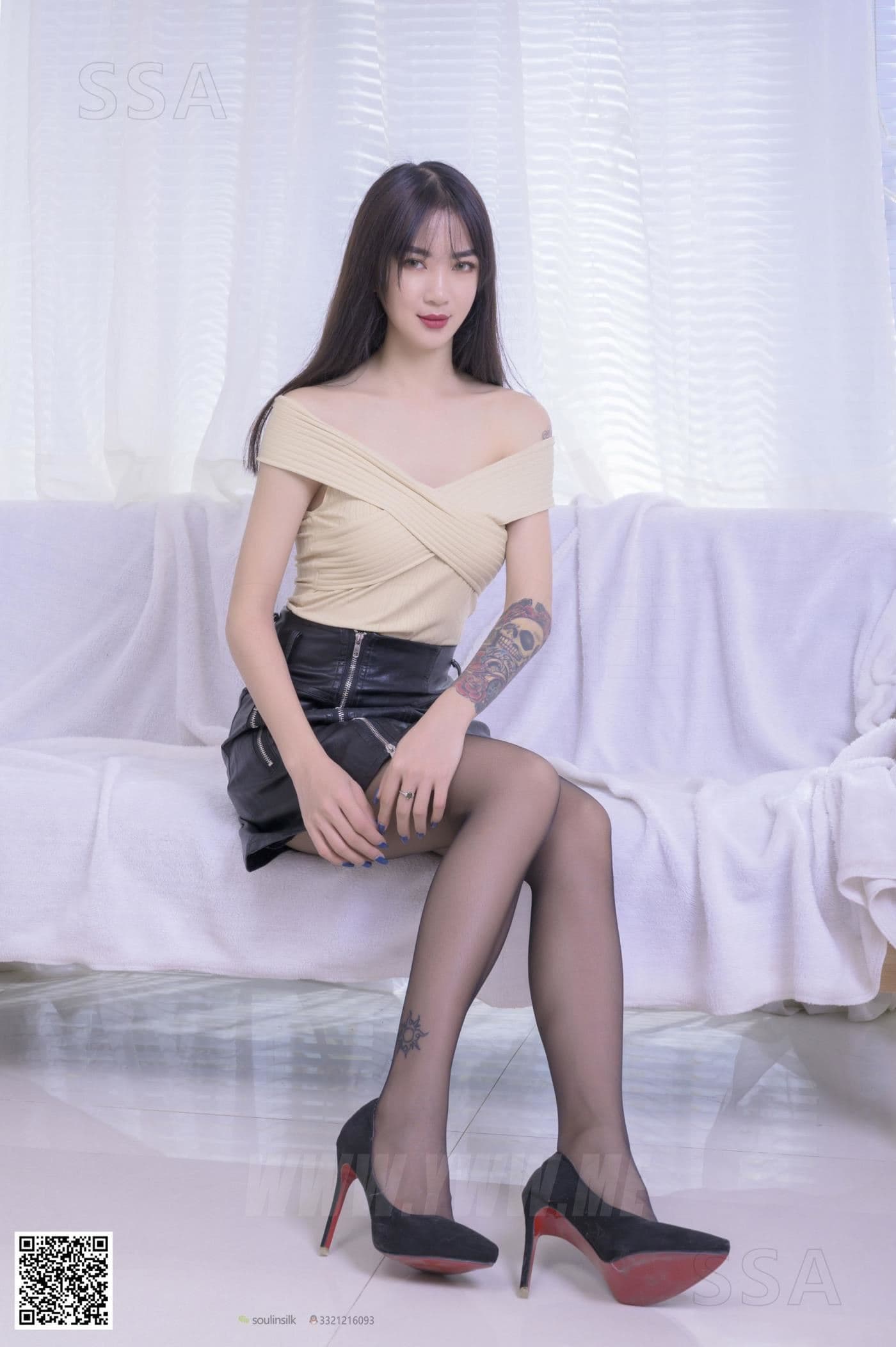SSA丝社 NO.220 淼淼 健身教练淼淼的皮裙遐想 超清版 预览 1