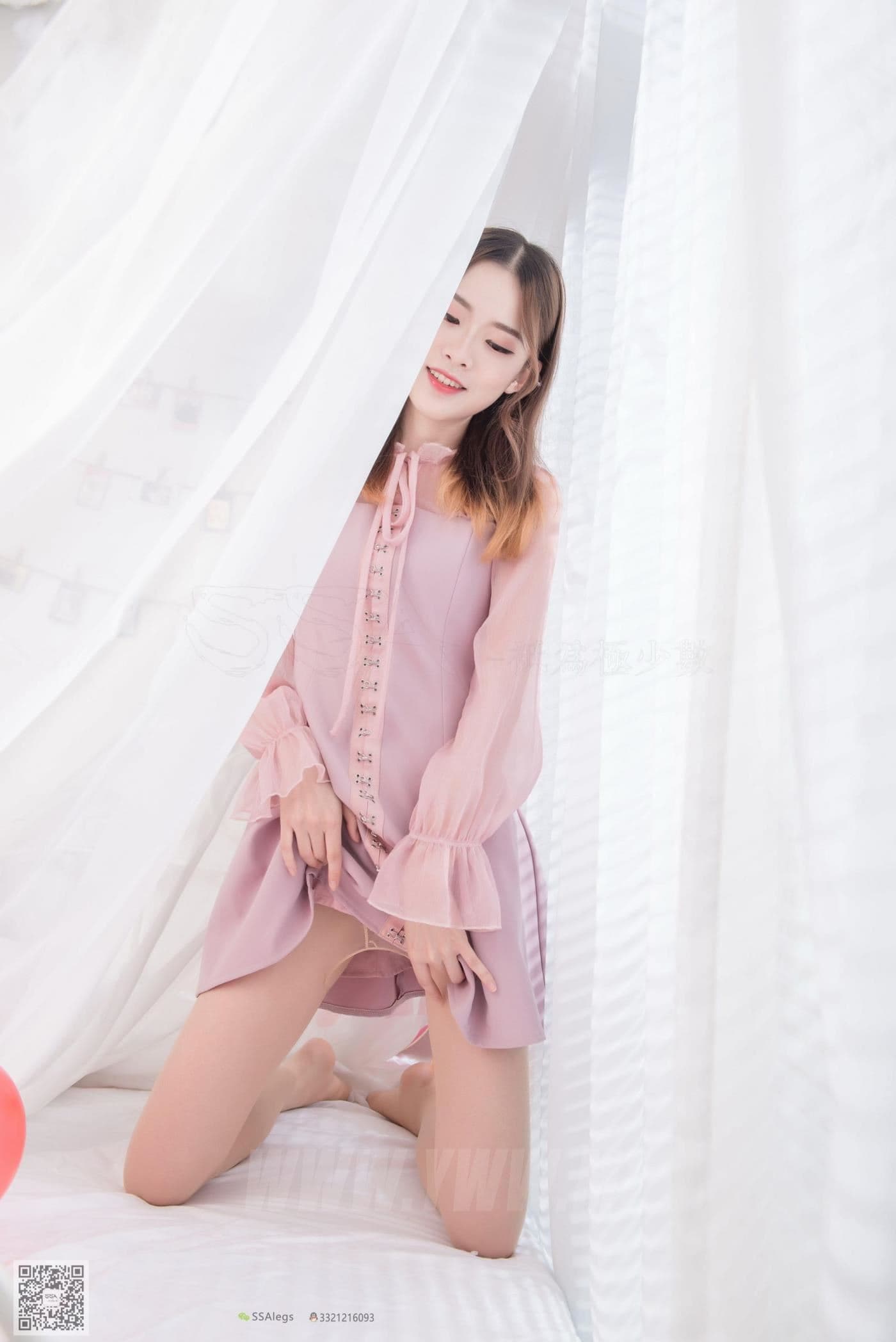 SSA丝社 NO.027 琪琪 肉色开档丝袜 清纯美女的诱惑 超清版 预览 1