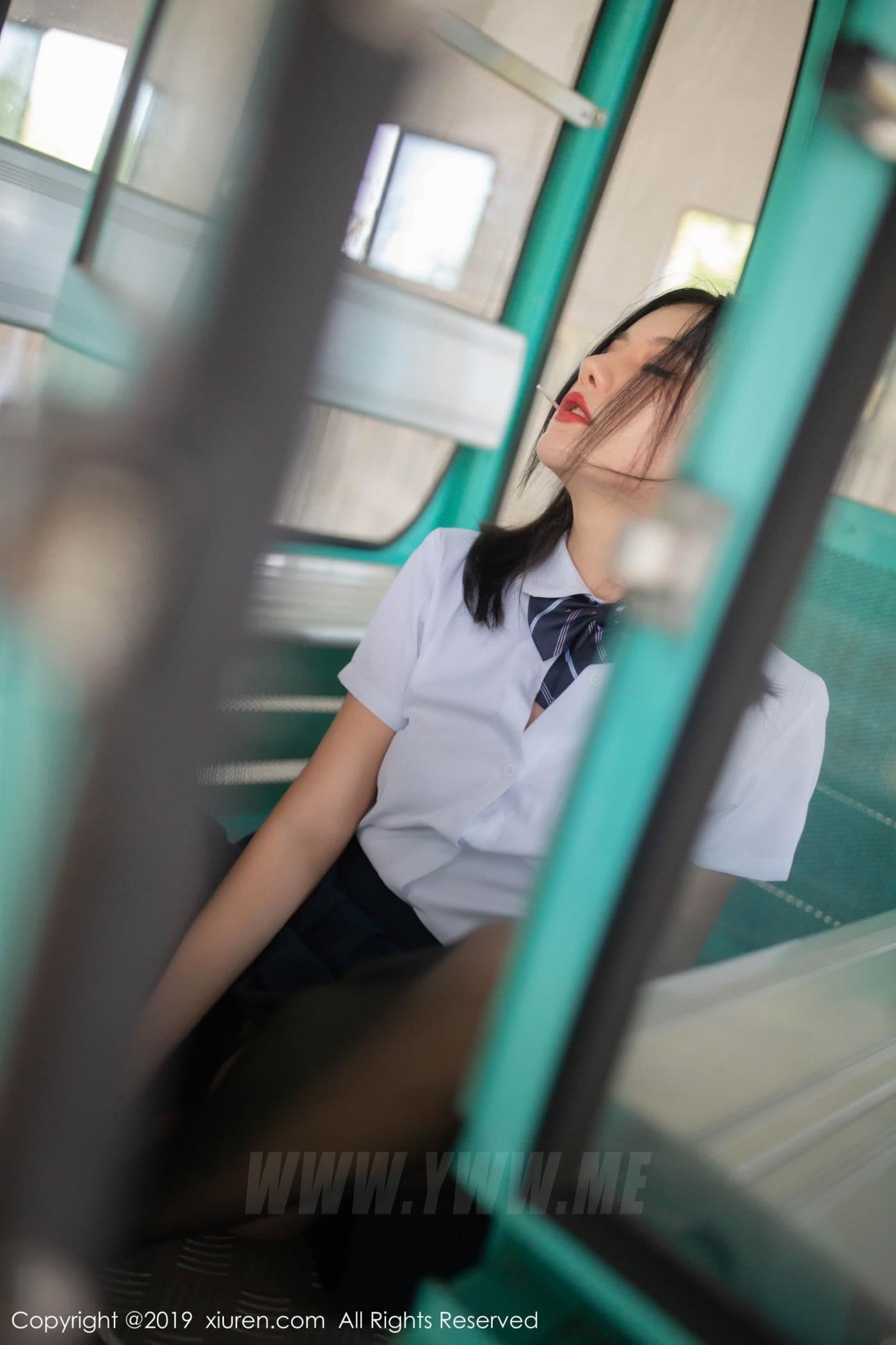 XiuRen秀人网 No.1723 就是阿朱啊 学生装 黑丝