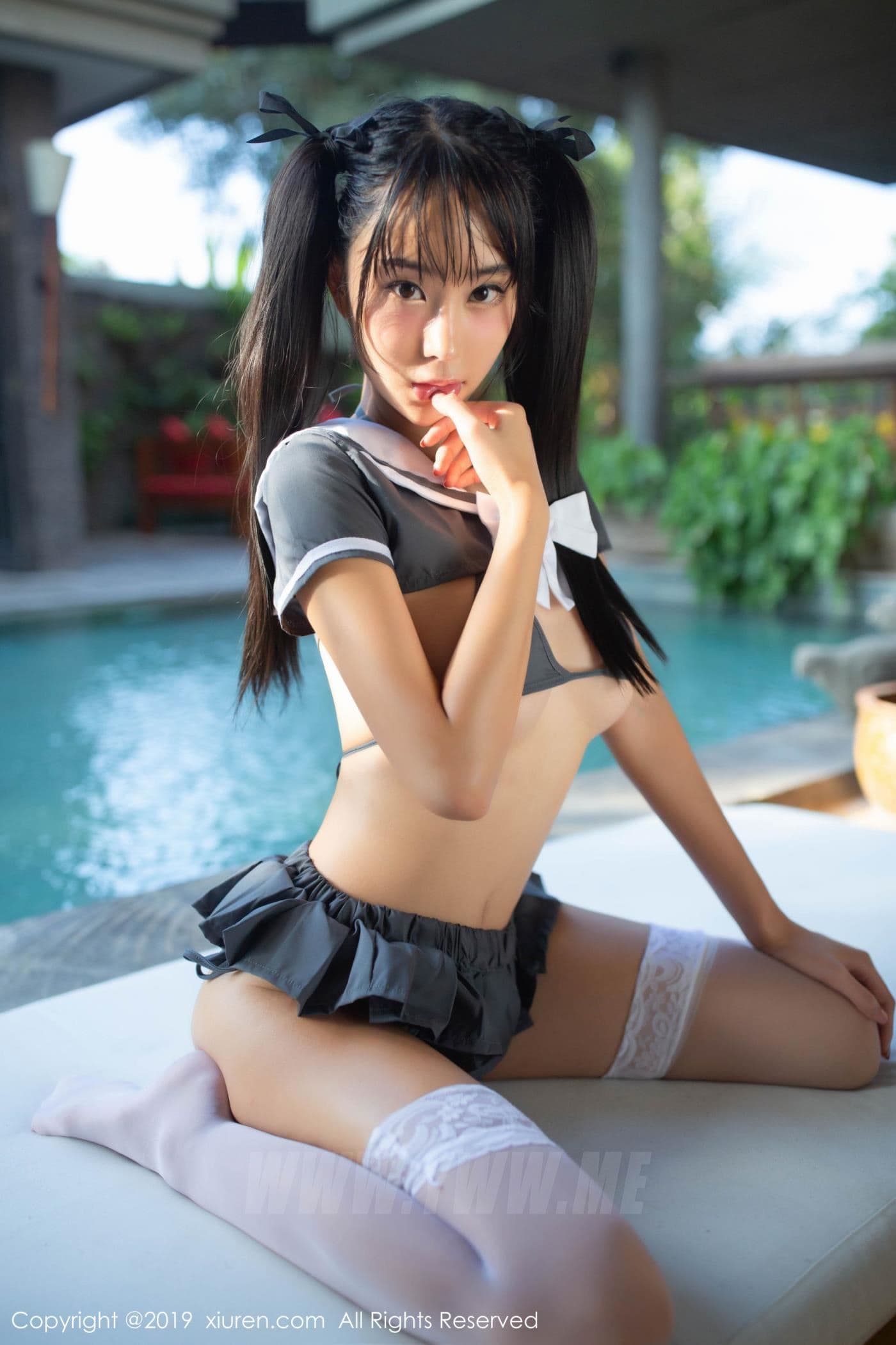 XiuRen秀人网 No.1604 蓝夏Akasha 蕾丝 学生