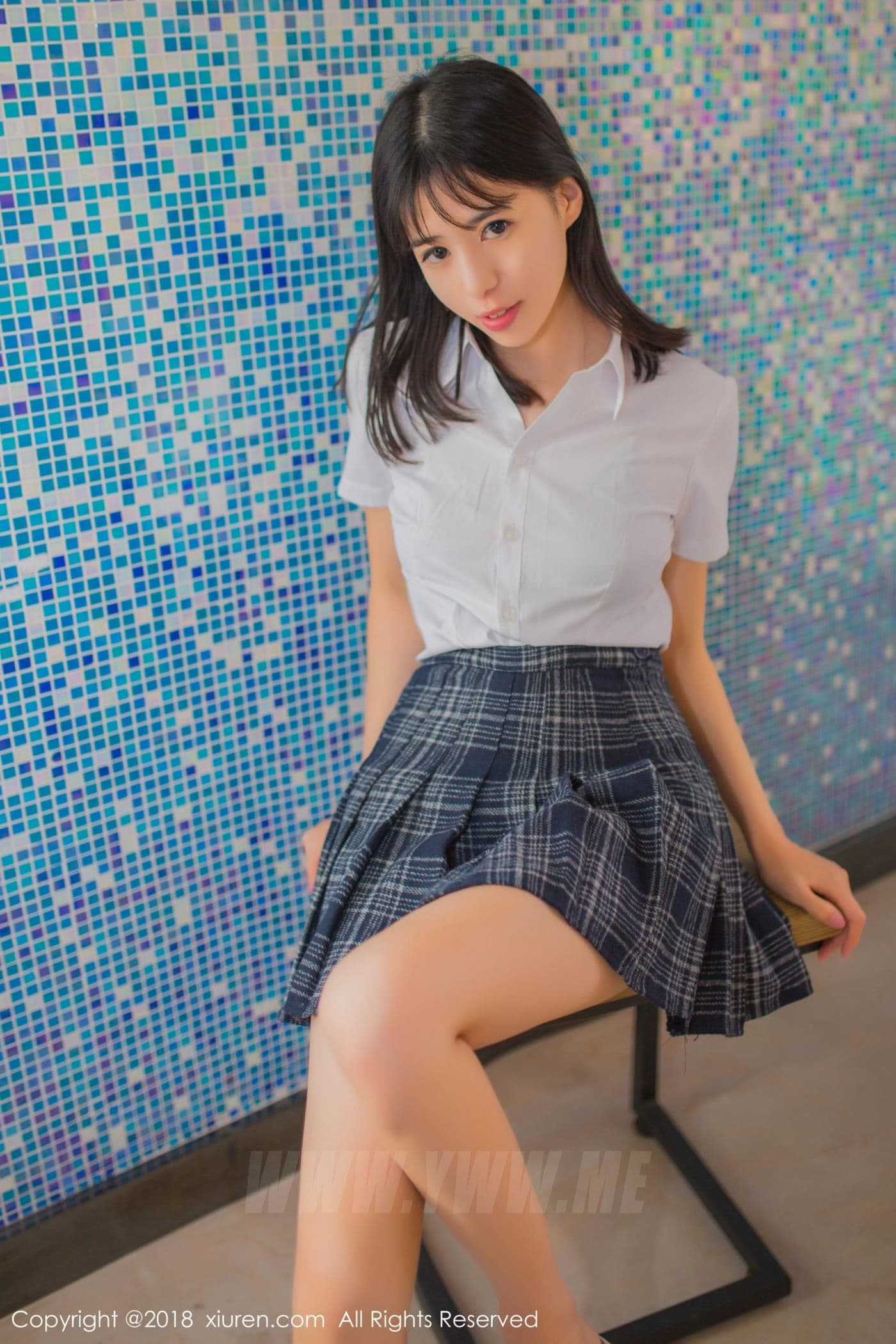XiuRen秀人网 No.1094 艾栗栗栗栗栗栗吖 学生装 清新
