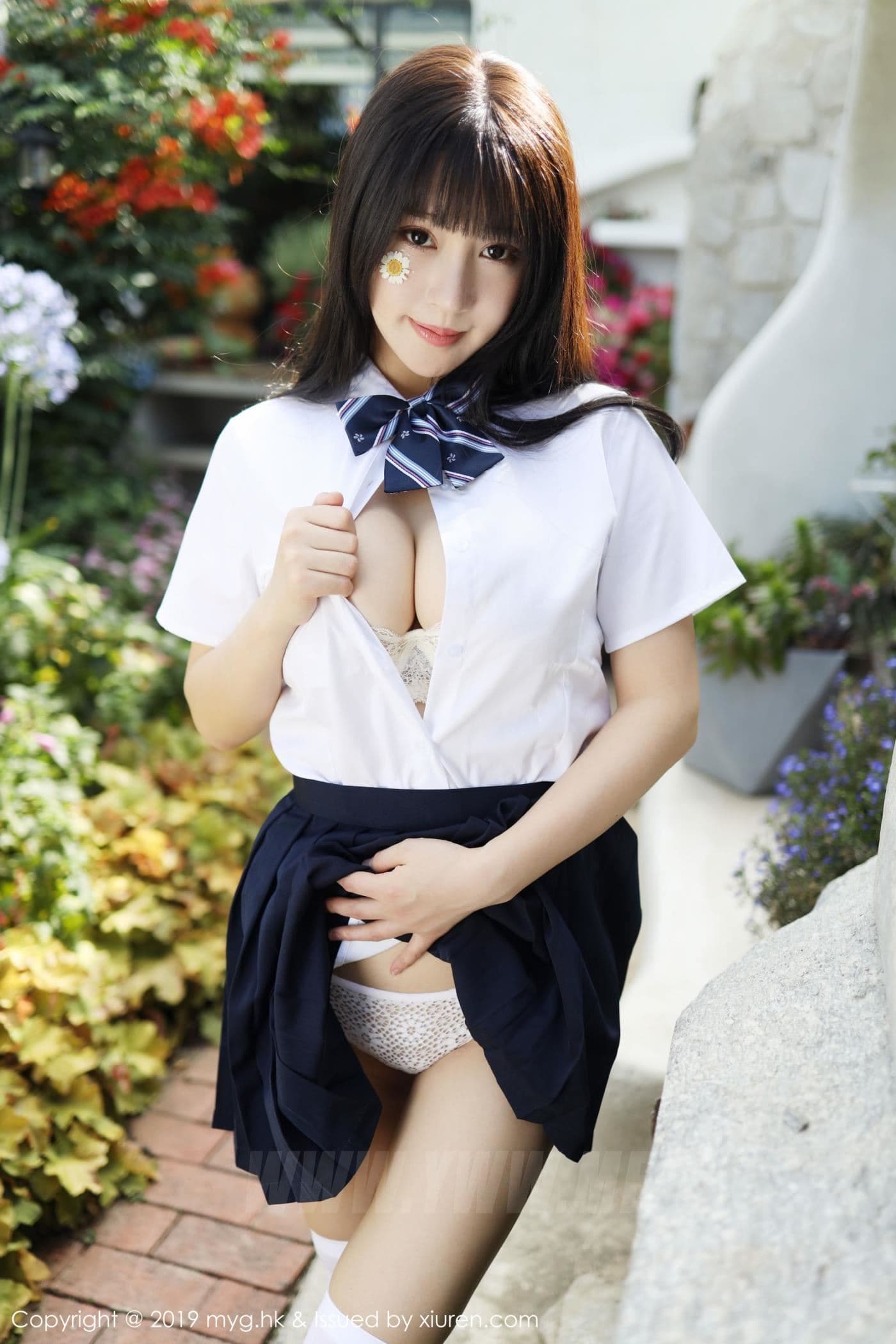 MyGirl美媛馆 VOL.394 Flower朱可儿 学生装 内衣