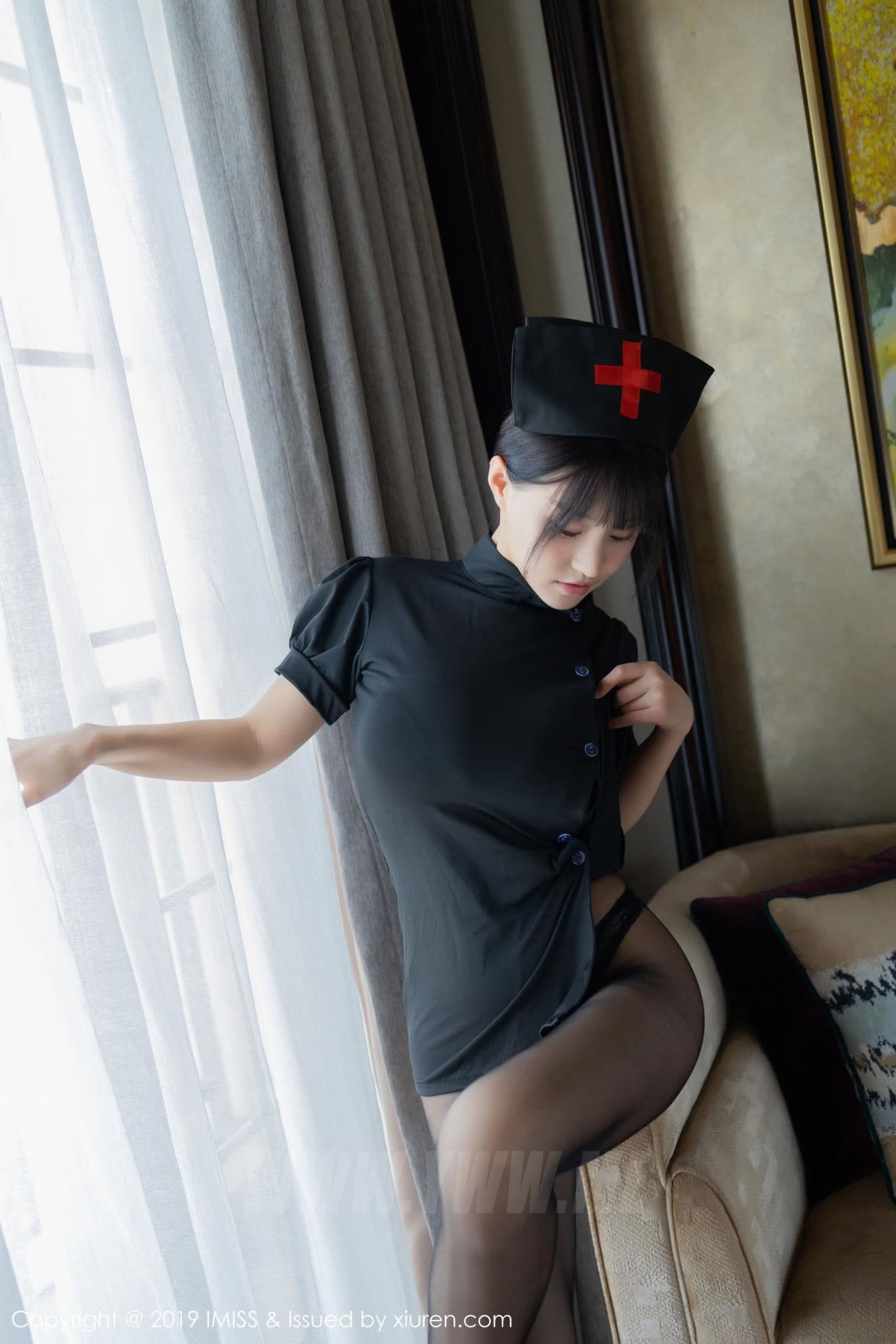 IMISS爱蜜社 VOL.407 Flower朱可儿 黑丝 制服