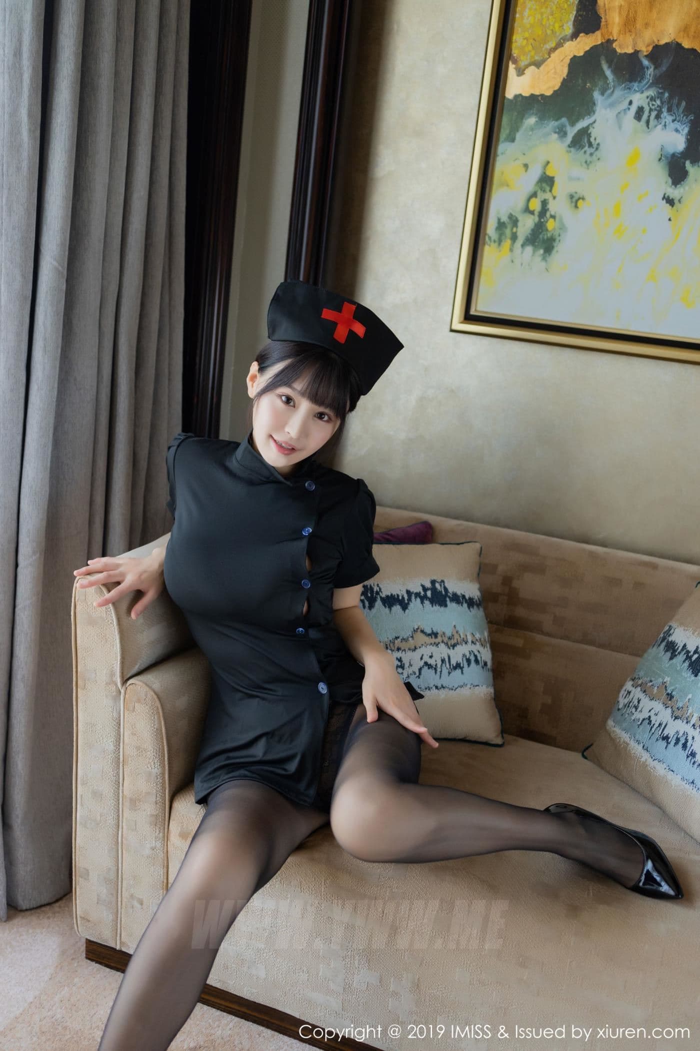 IMISS爱蜜社 VOL.407 Flower朱可儿 黑丝 制服