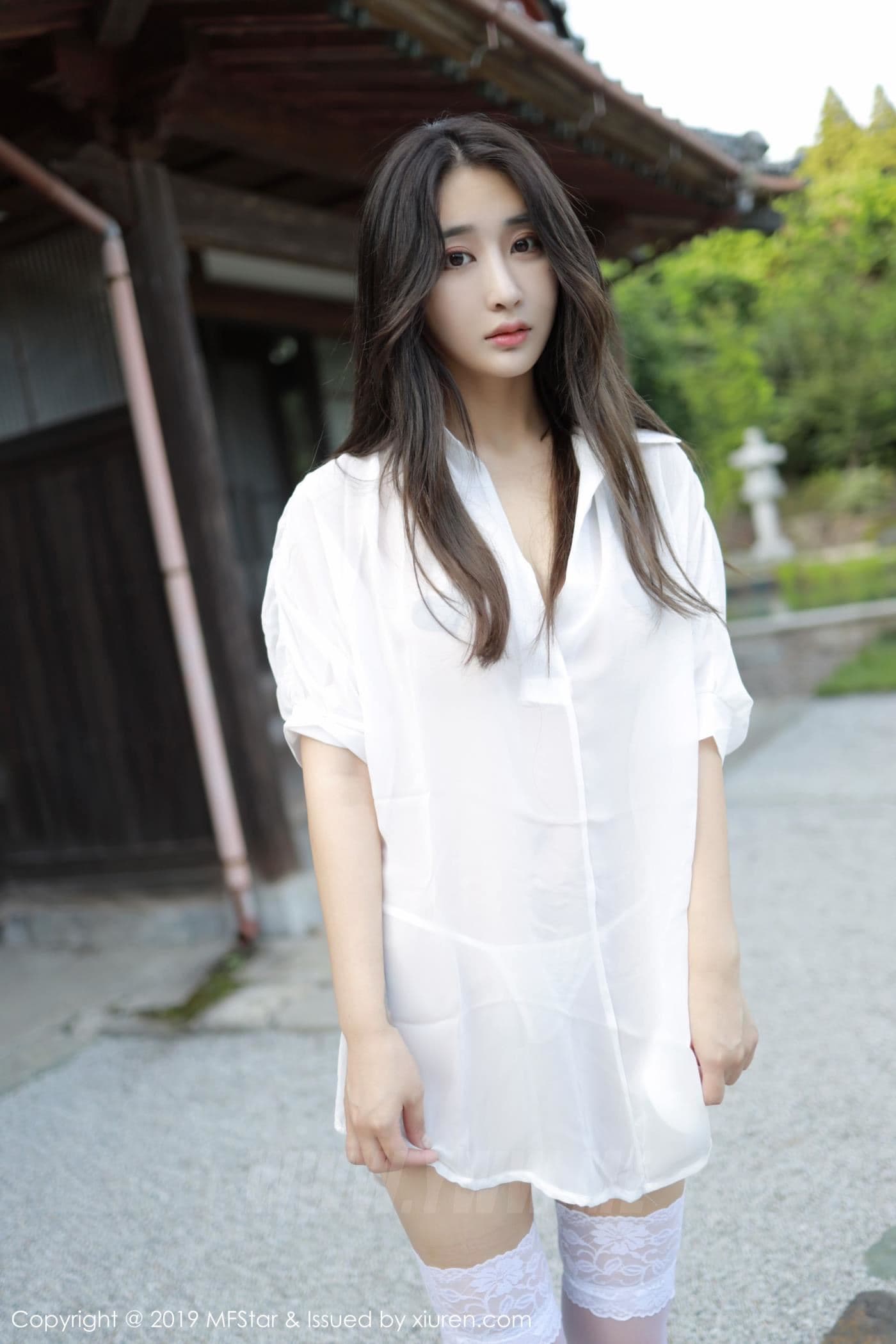 MFStar模范学院 VOL.219 Betty林子欣 蕾丝 衬衫
