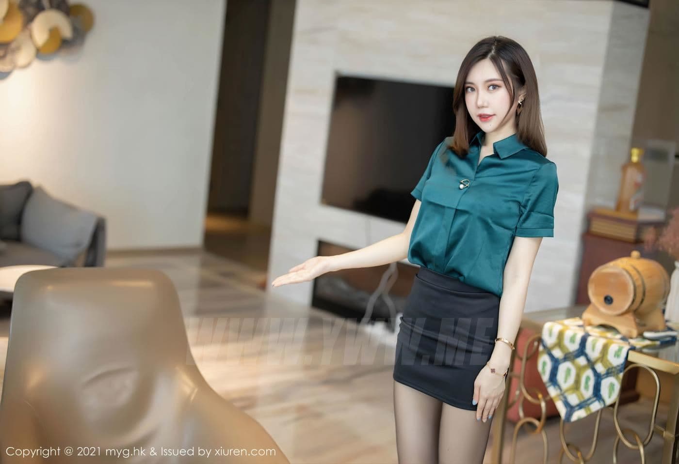 MyGirl美媛馆 VOL.516 绮里嘉Carina 黑丝 衬衫