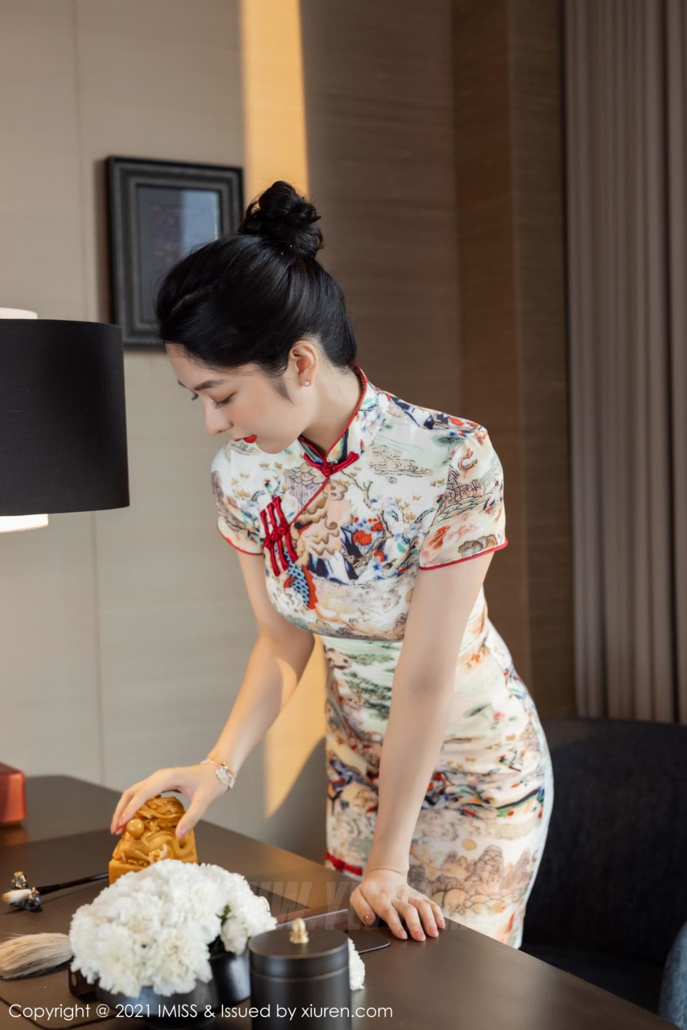 IMISS爱蜜社 VOL.593 Angela00 旗袍 丝袜