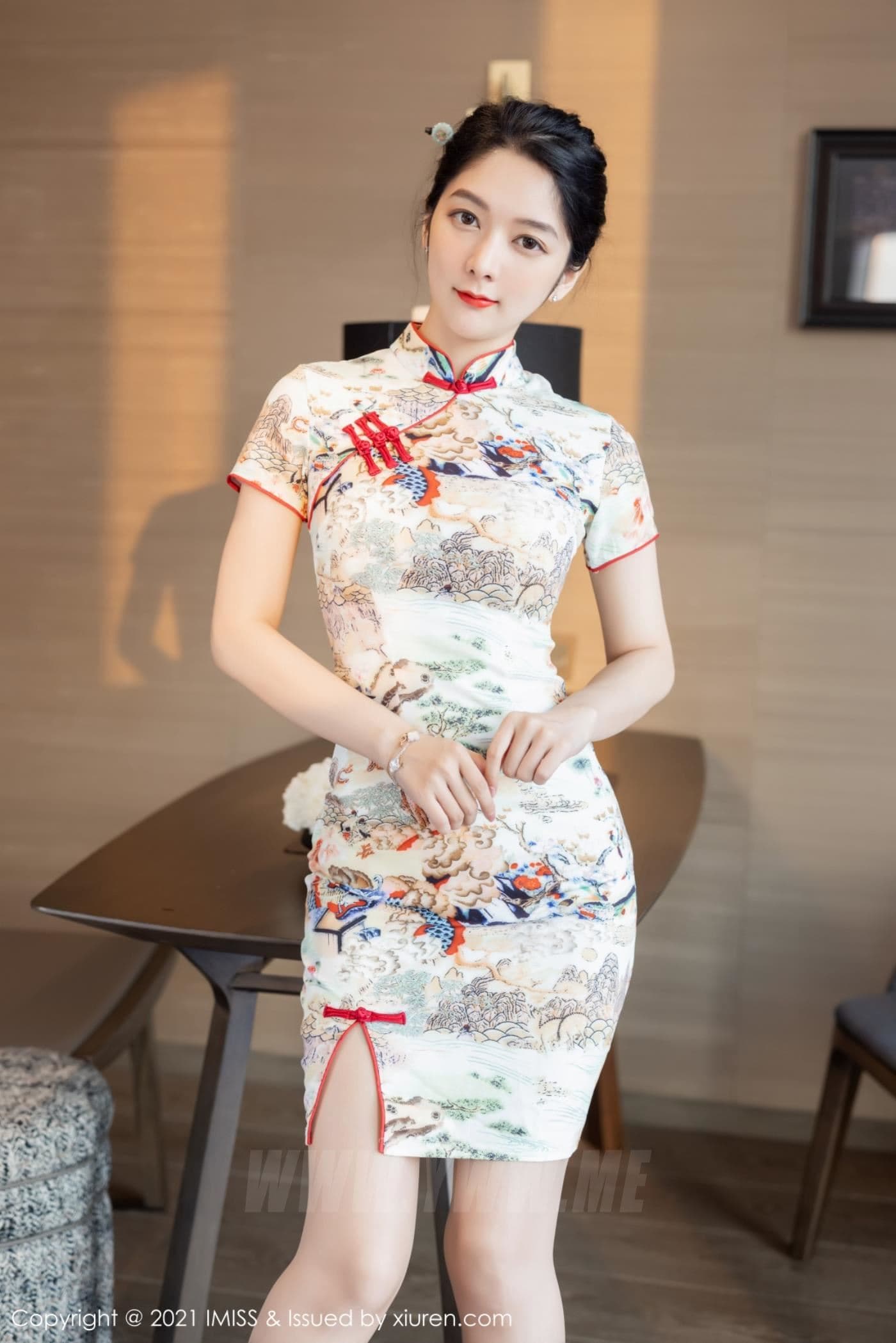 IMISS爱蜜社 VOL.593 Angela00 旗袍 丝袜