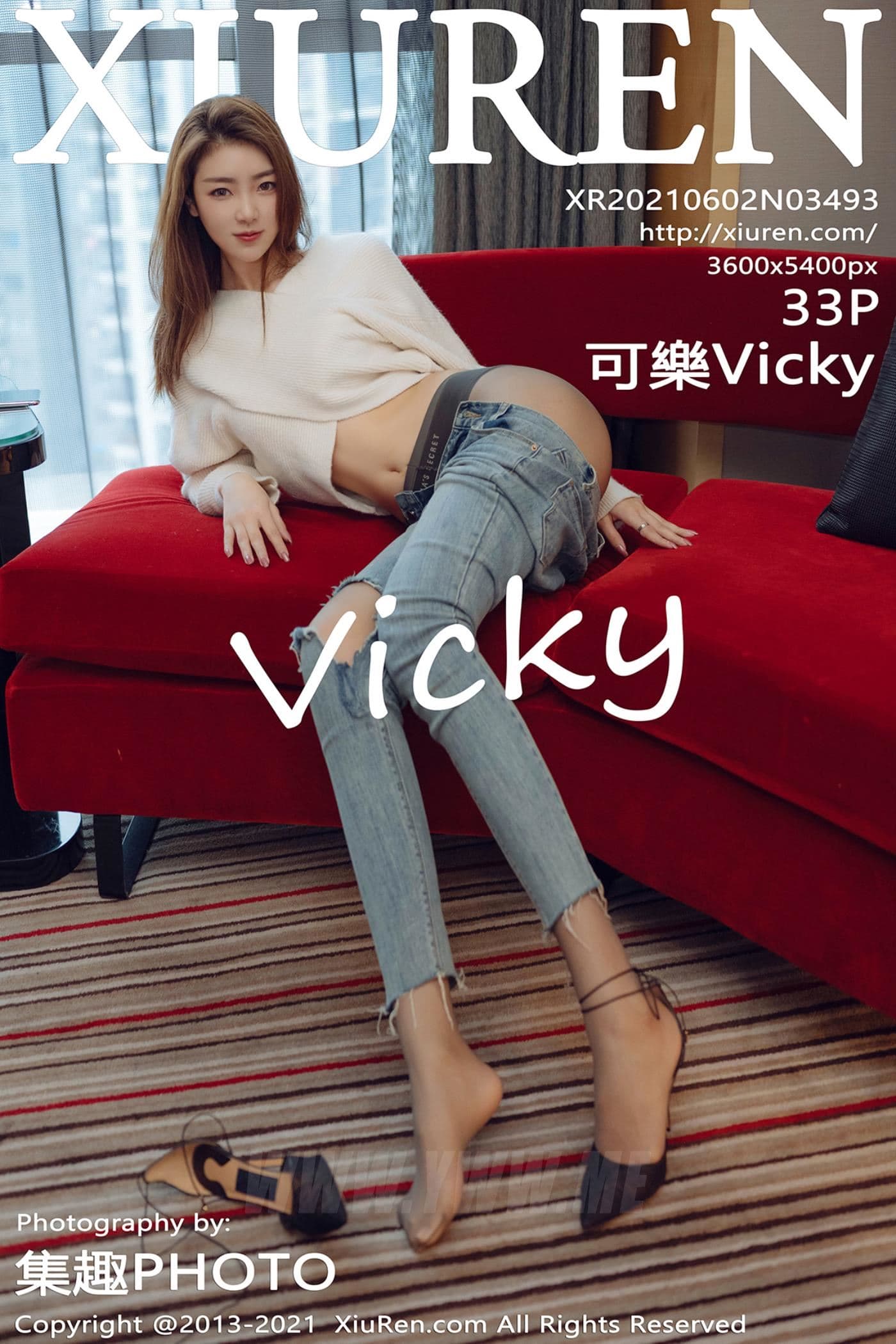 XiuRen秀人网 No.3493 可樂Vicky 黑丝美腿