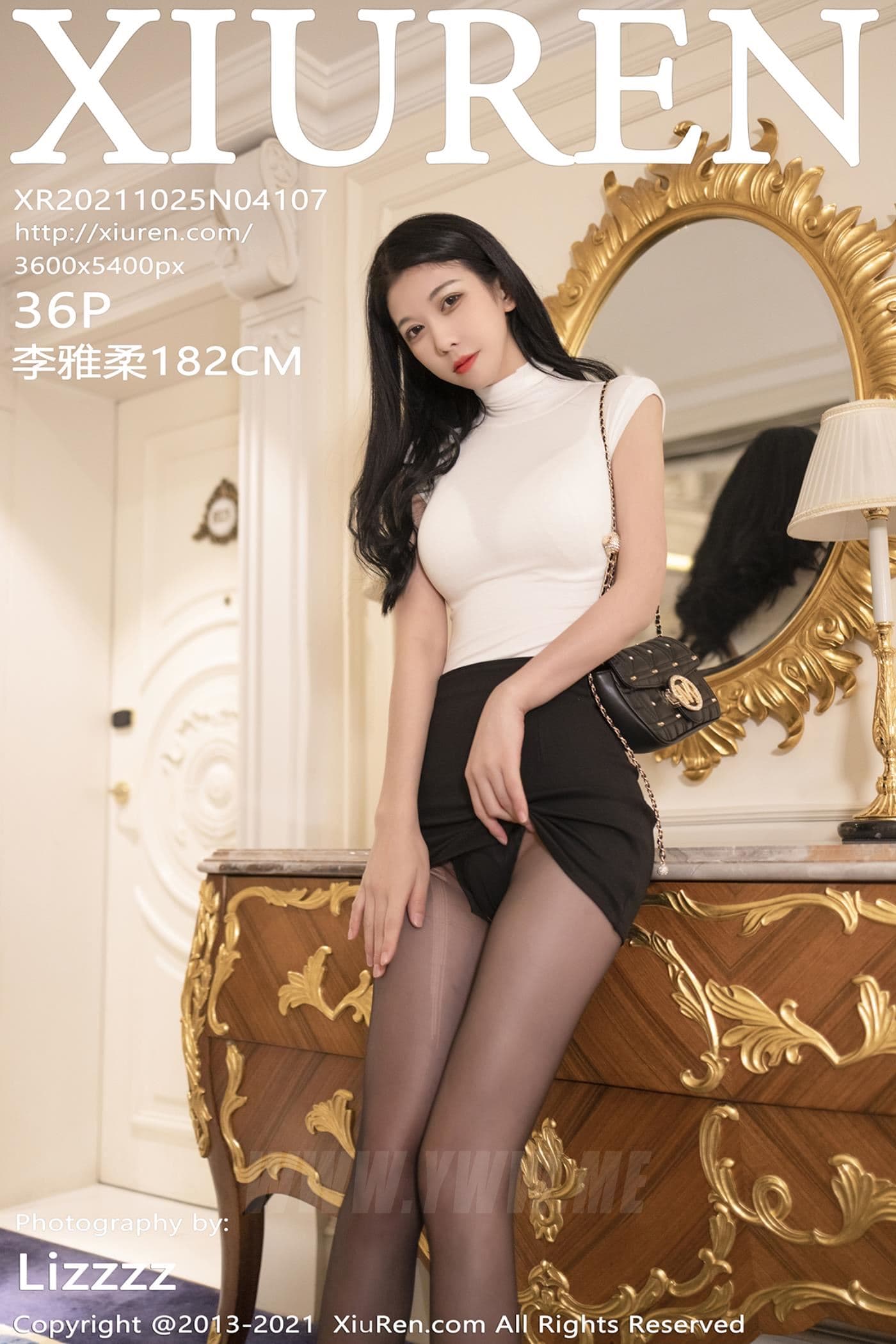 XiuRen秀人网 No.4107 李雅柔182CM 黑色 美腿