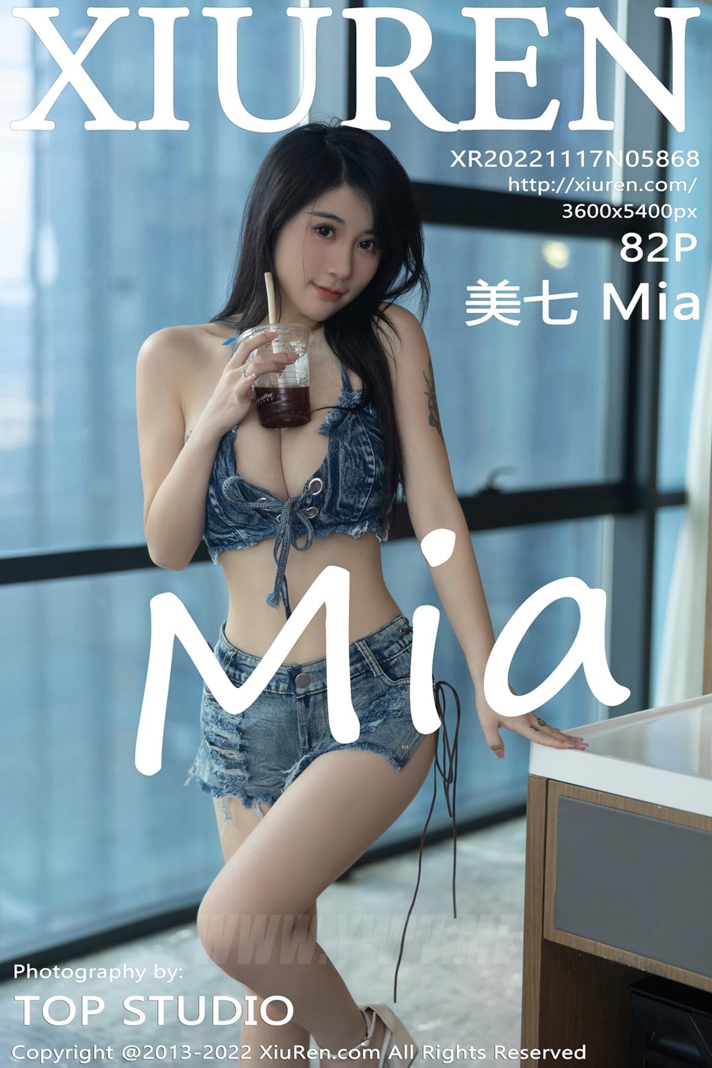 XiuRen秀人网 No.5868 美七Mia 牛仔服美臀