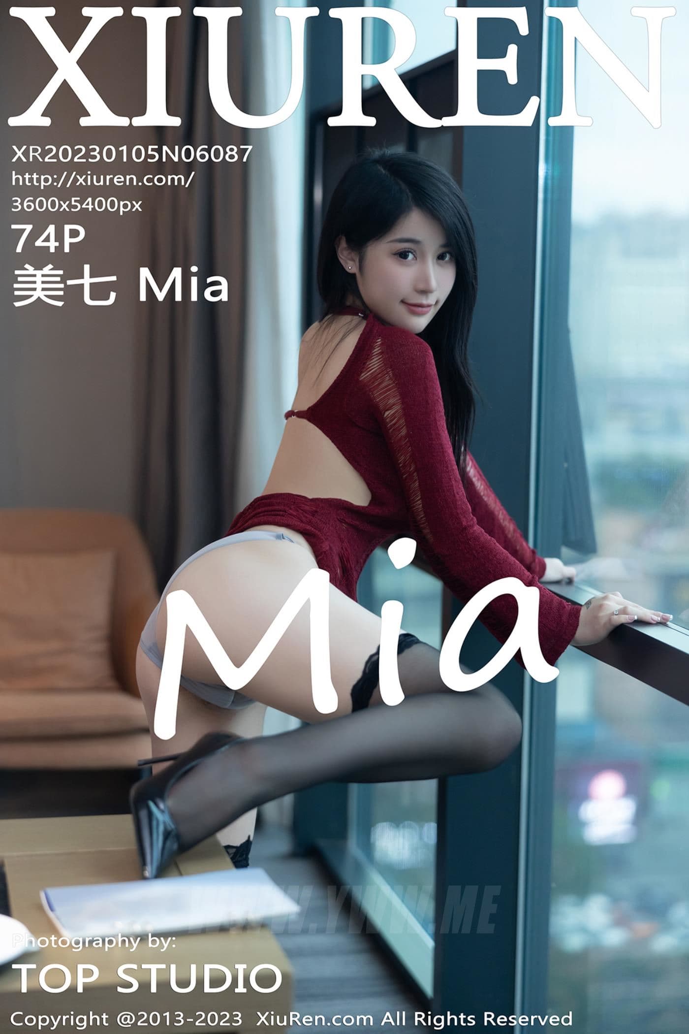XiuRen秀人网 No.6087 美七Mia 黑丝美臀