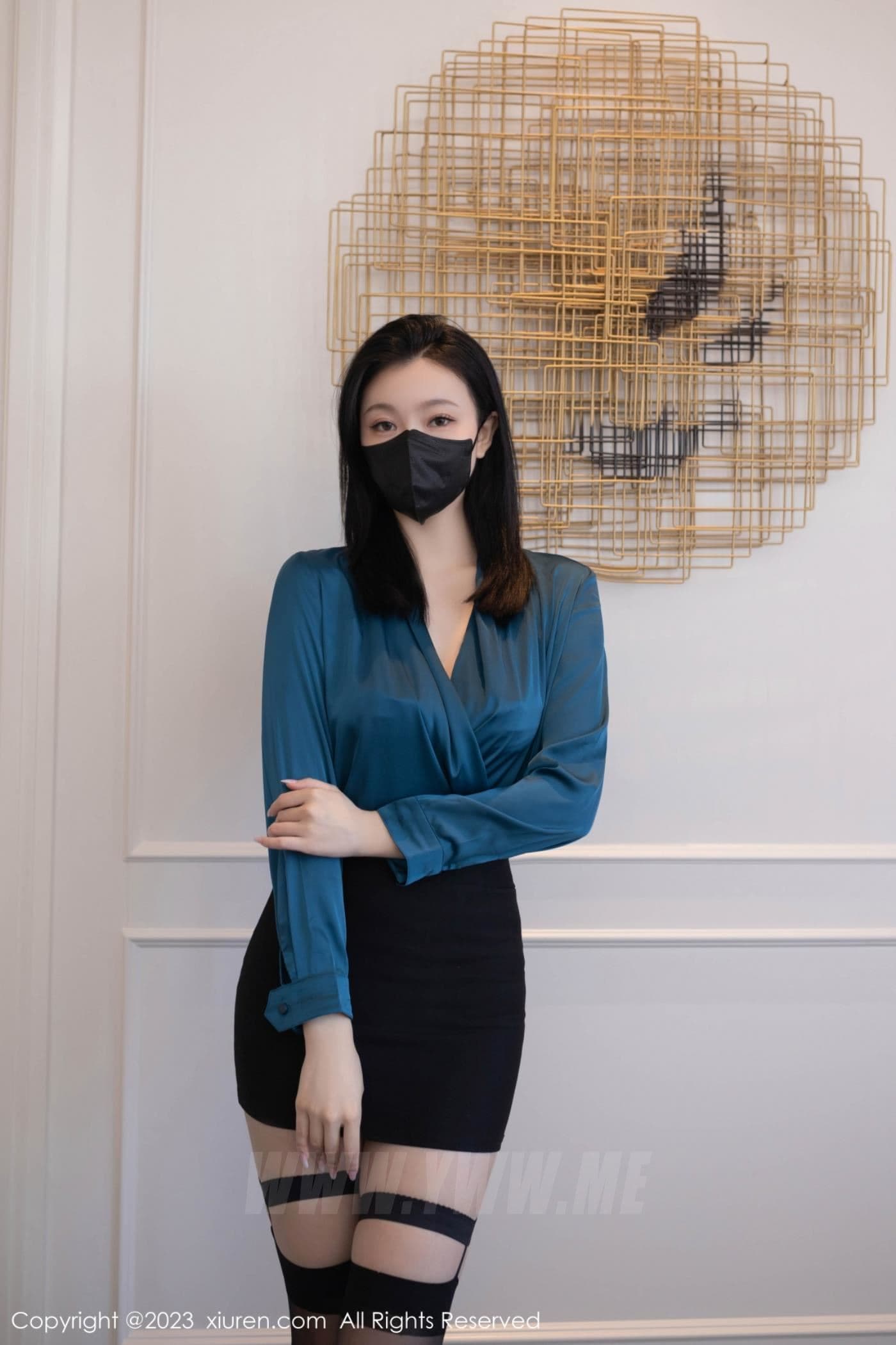 XiuRen秀人网 No.6413 安然anran 黑丝美腿