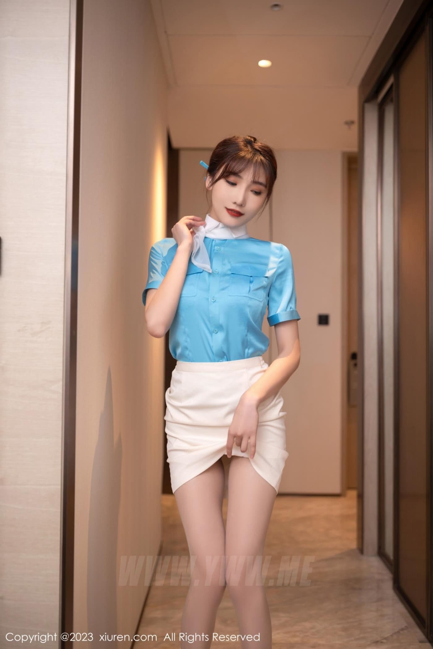 XiuRen秀人网 No.6463 陆萱萱 制服美臀