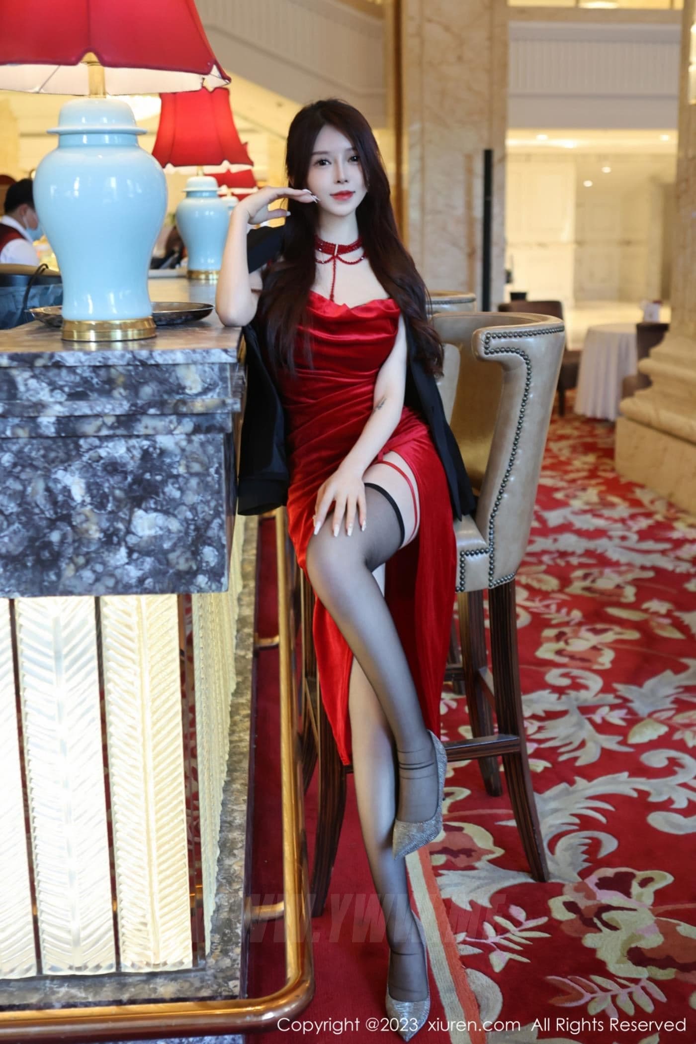 XiuRen秀人网 No.6460 玉兔miki 黑色美腿