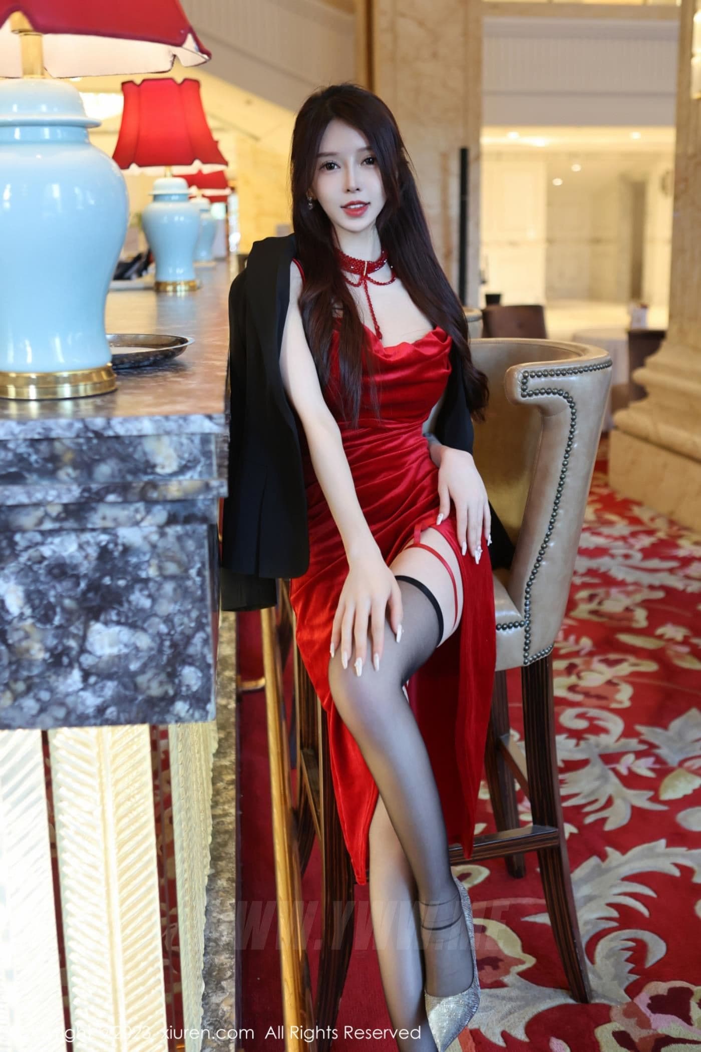 XiuRen秀人网 No.6460 玉兔miki 黑色美腿