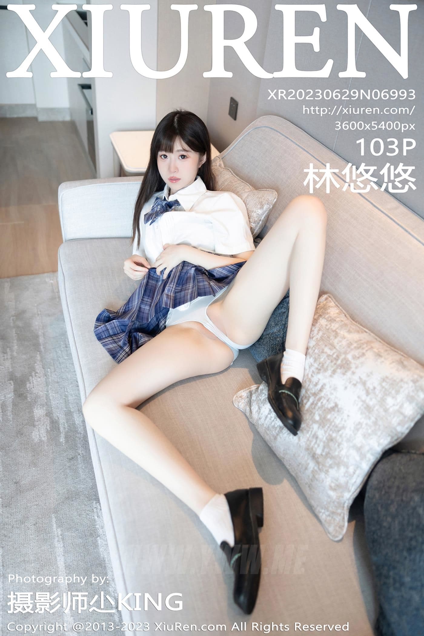 XiuRen秀人网 No.6993 林悠悠 格子裙美腿