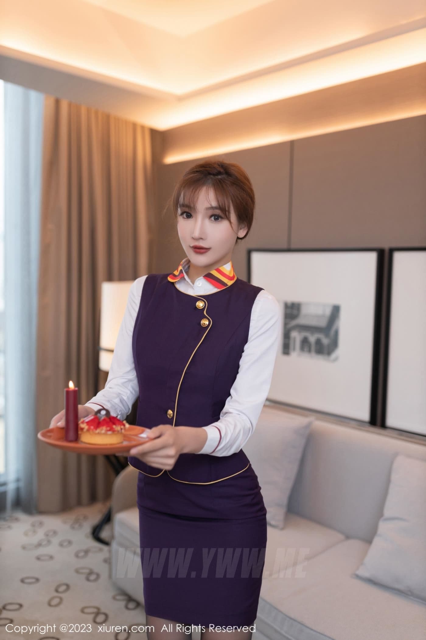 XiuRen秀人网 No.7248 陆萱萱 制服黑丝