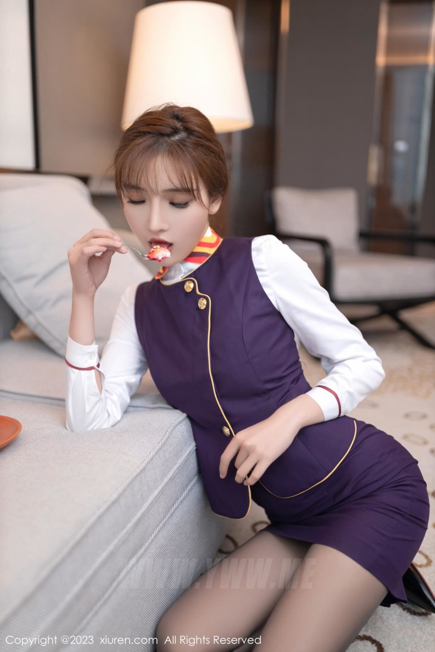 XiuRen秀人网 No.7248 陆萱萱 制服黑丝