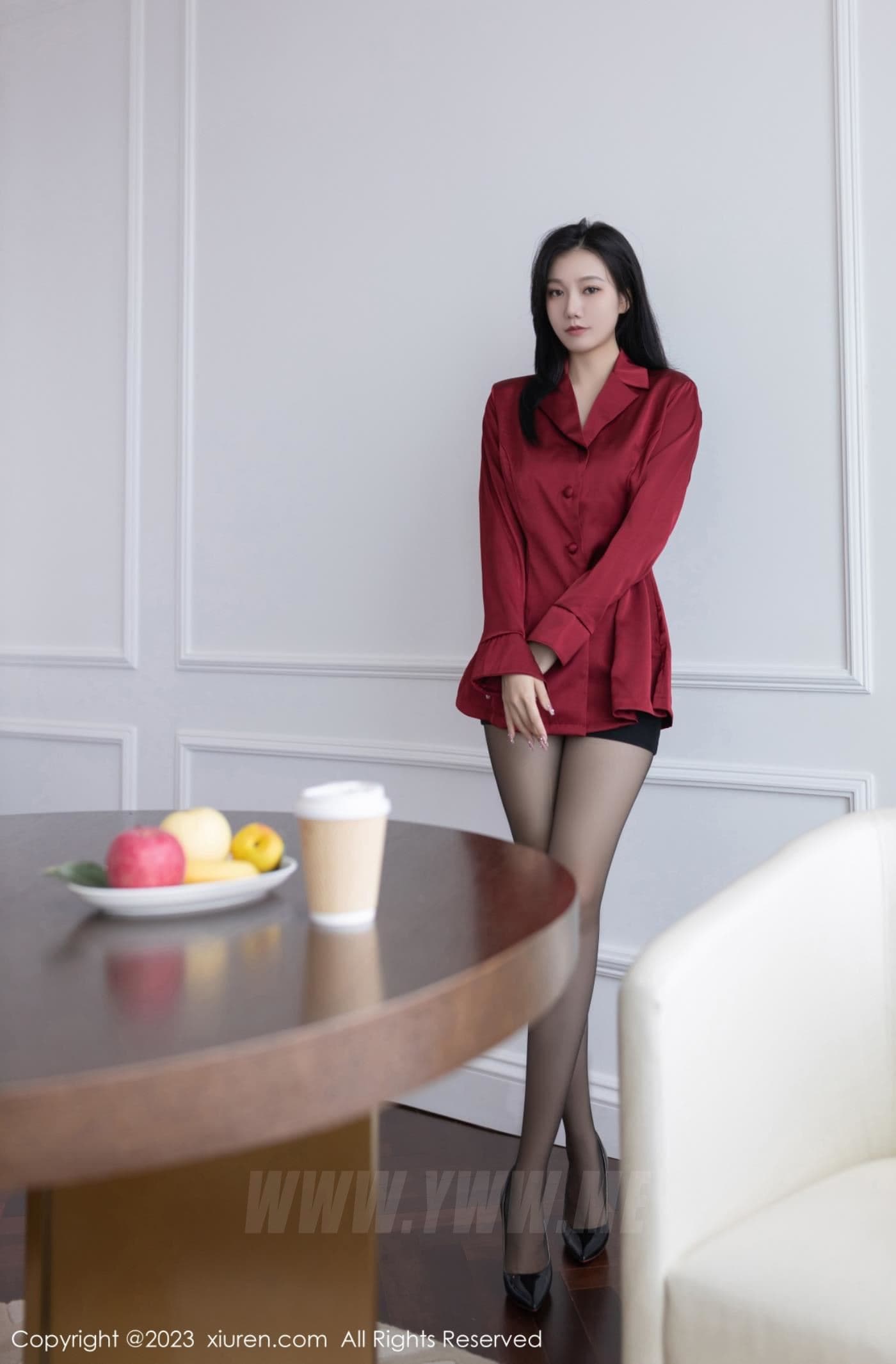 XiuRen秀人网 No.7338 安然anran 黑丝美腿