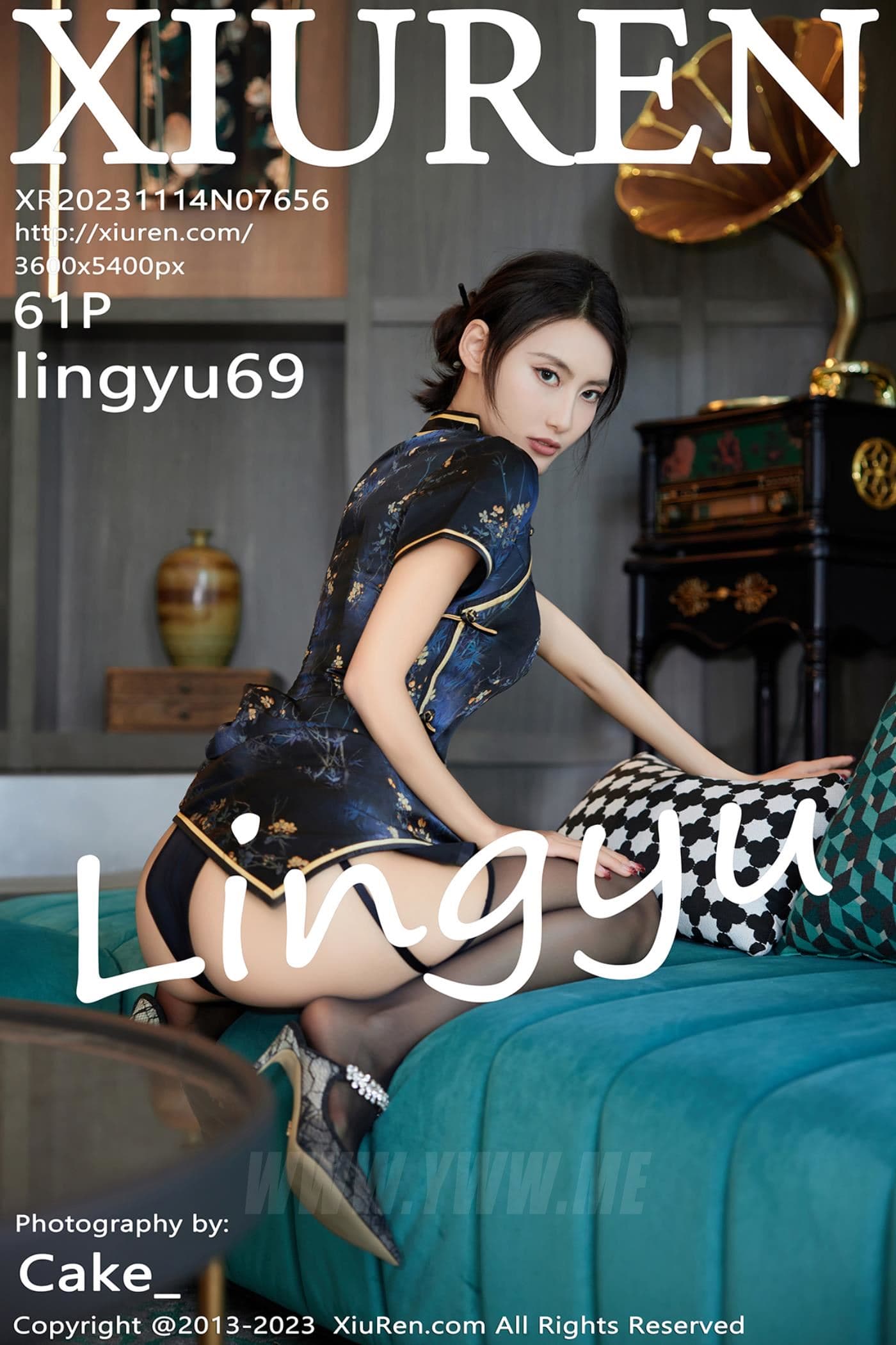 XiuRen秀人网 No.7656 lingyu69 旗袍黑丝