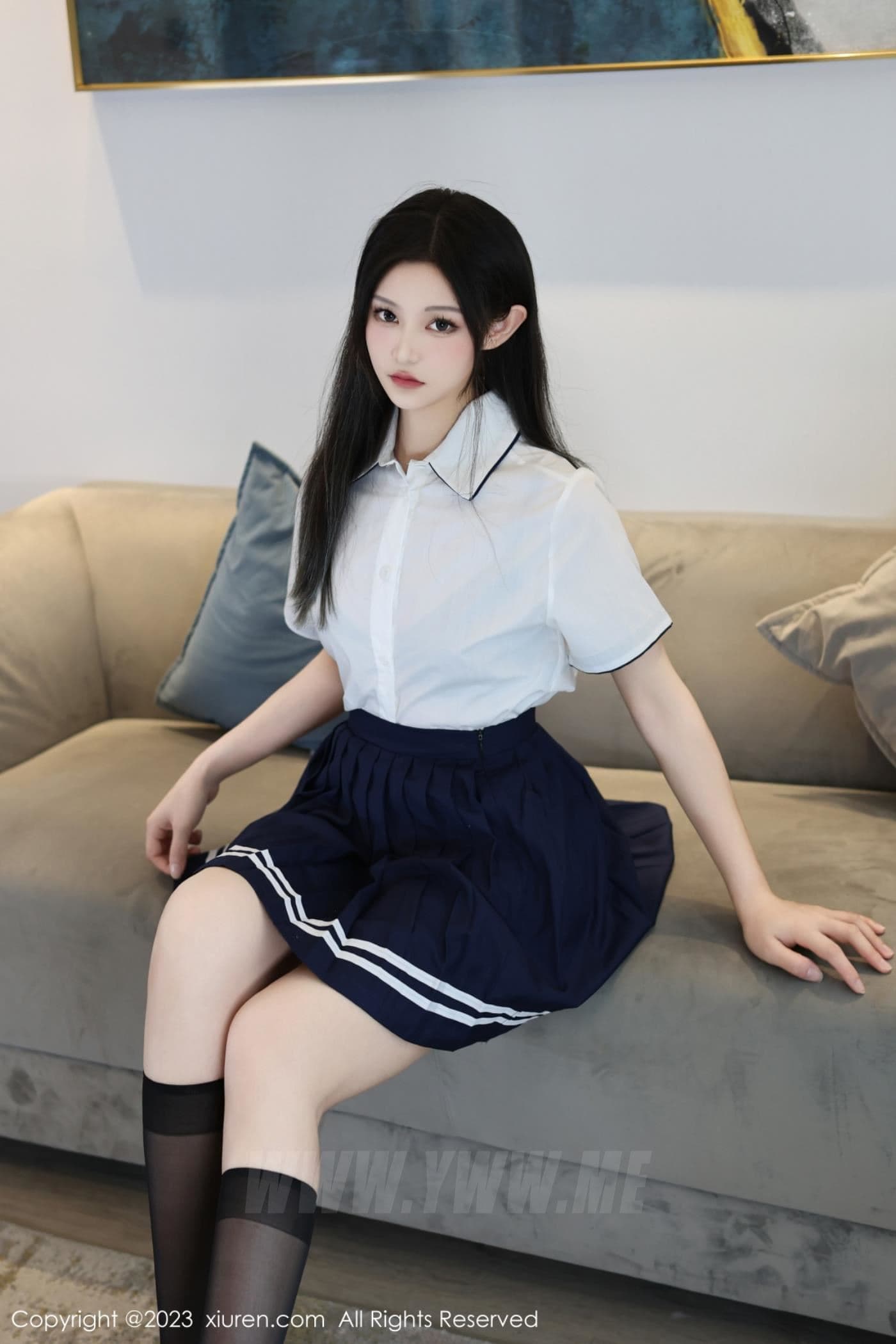 XiuRen秀人网 No.7697 大橘BBKira 丝袜短裙