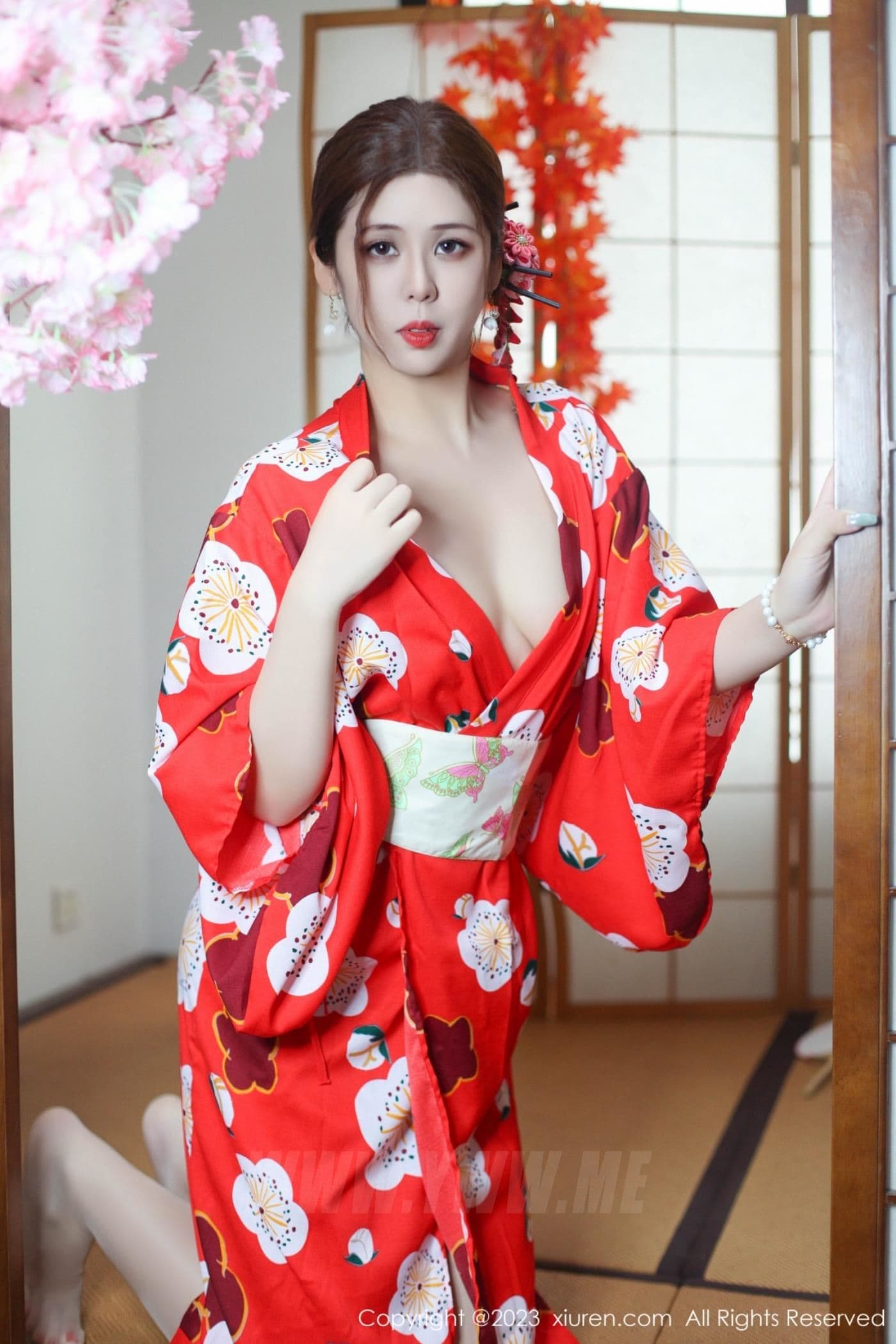 XiuRen秀人网 No.7736 月野兔美妞 和服美腿
