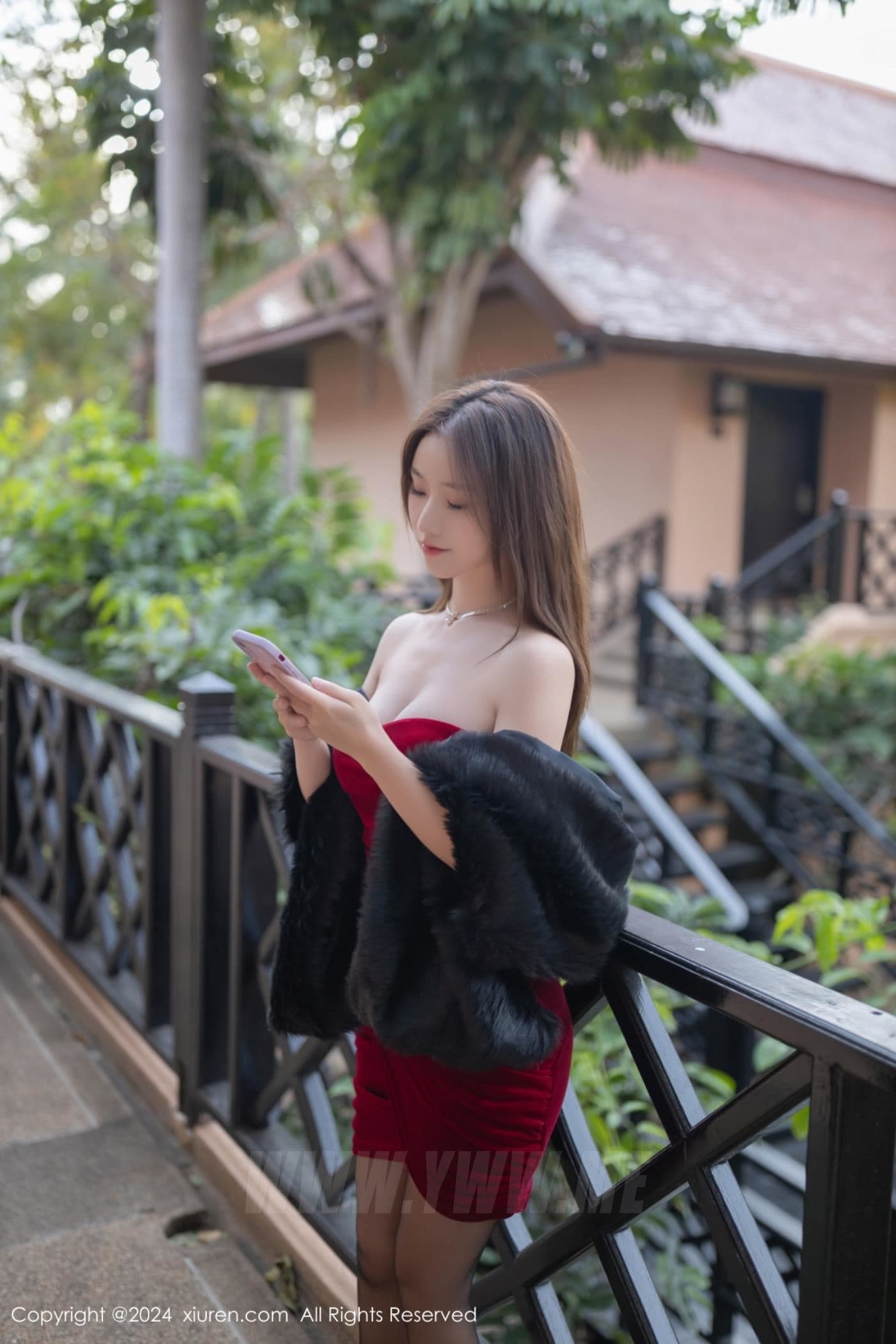 XiuRen秀人网 No.8077 杏子Yada 美腿黑丝