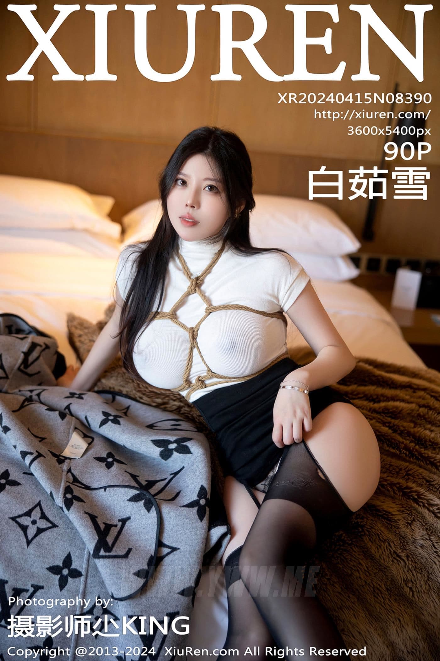 XiuRen秀人网 No.8390 白茹雪 黑丝性感