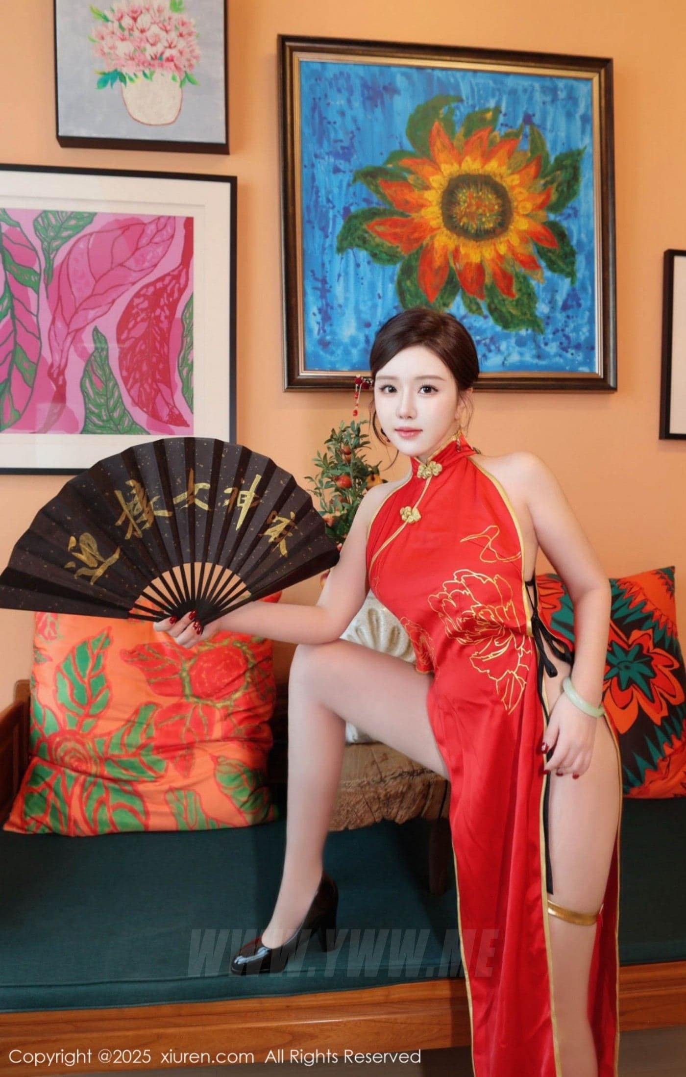 XiuRen秀人网 No.9834 小薯条nienie 旗袍美腿