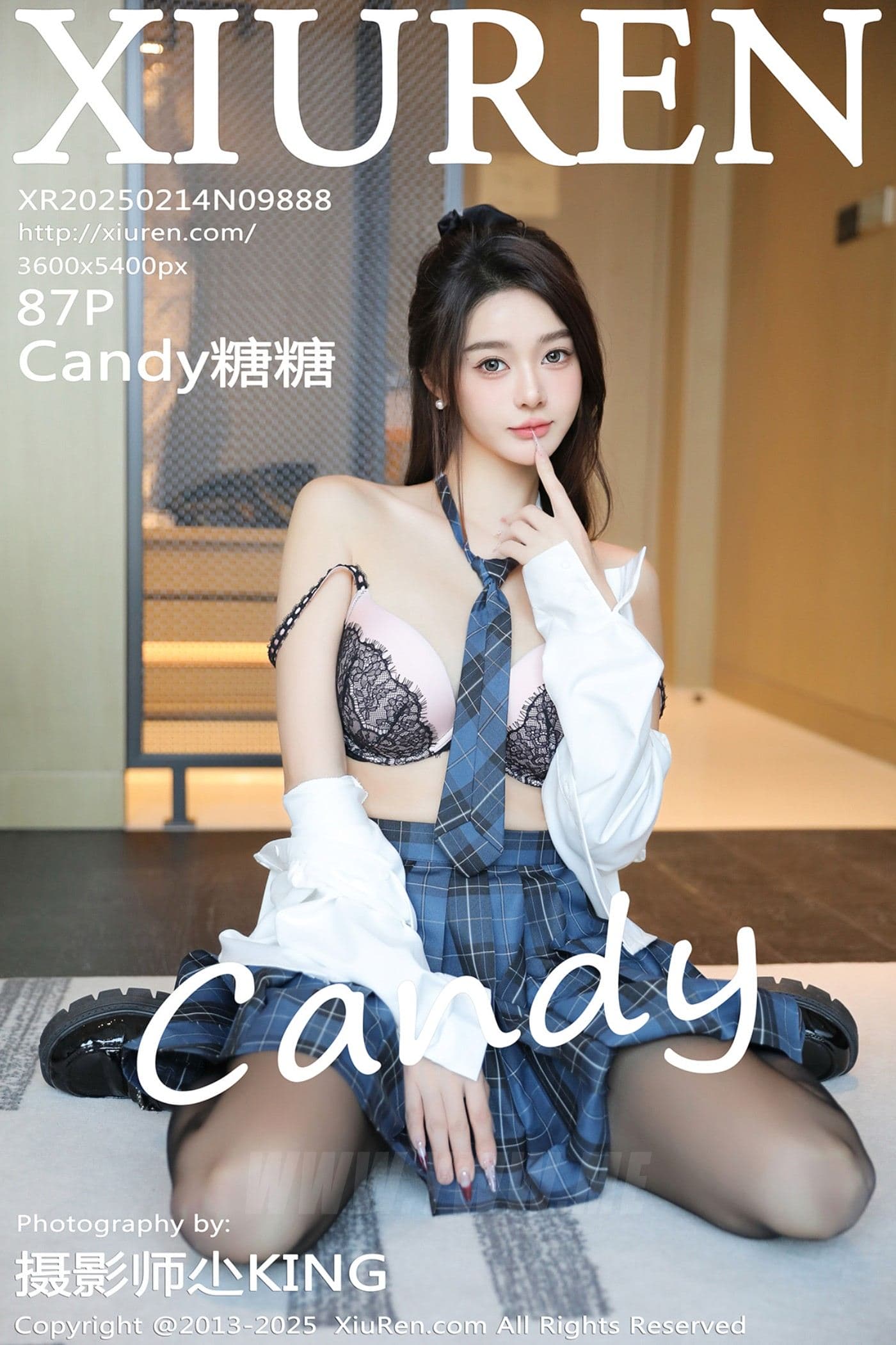 XiuRen秀人网 No.9888 Candy糖糖 黑丝美腿