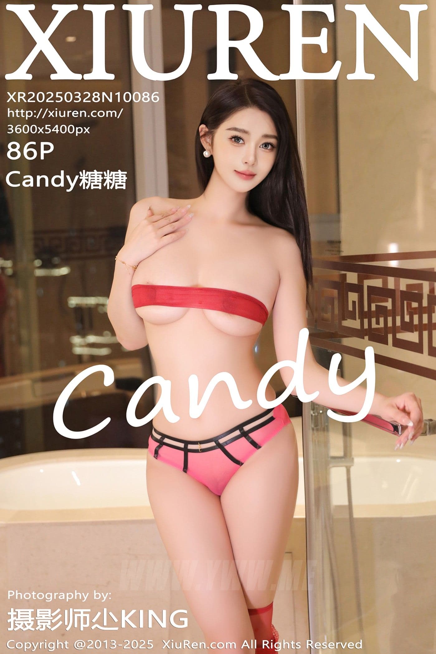 XiuRen秀人网 No.10086 Candy糖糖 性感白T