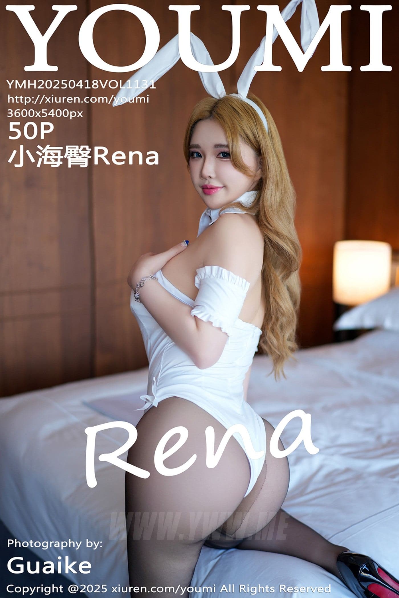 YOUMI尤蜜荟 VOL.1131 小海臀Rena 白色连衣短