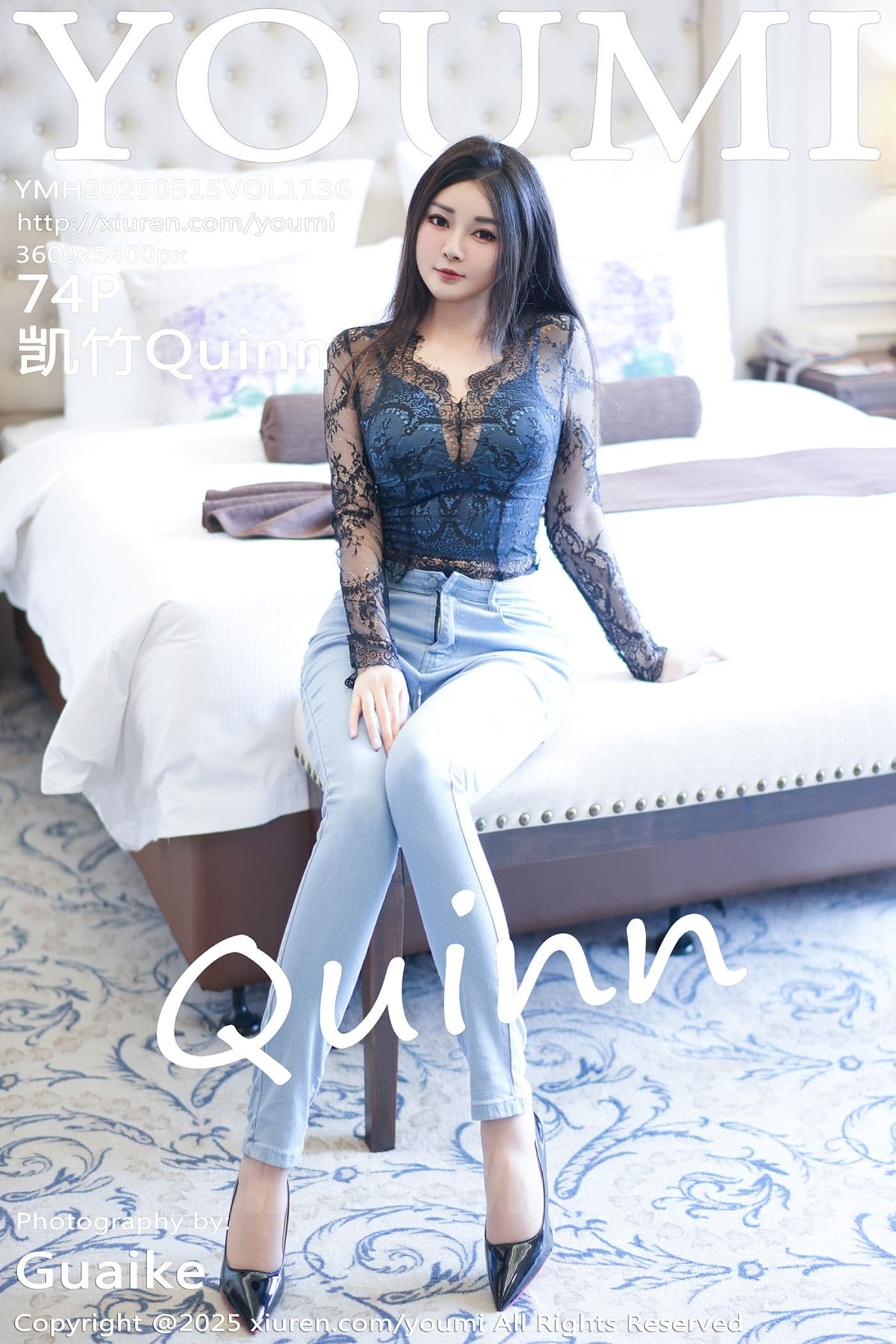 YOUMI尤蜜荟 VOL.1136 凯竹Quinn 黑色蕾丝