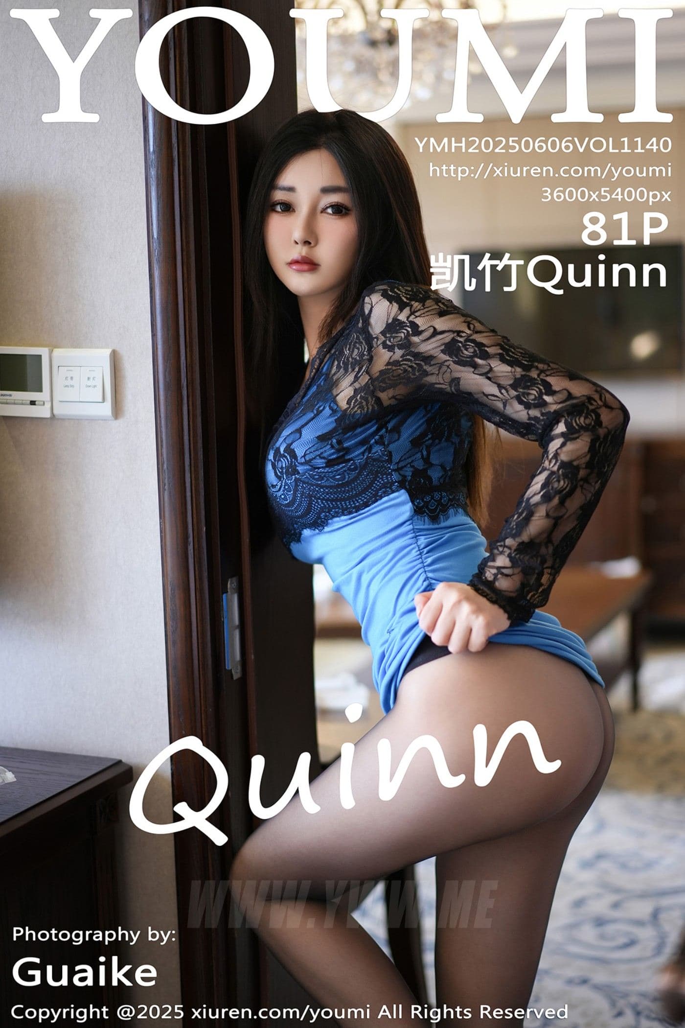 YOUMI尤蜜荟 VOL.1140 凯竹Quinn 蕾丝连衣短