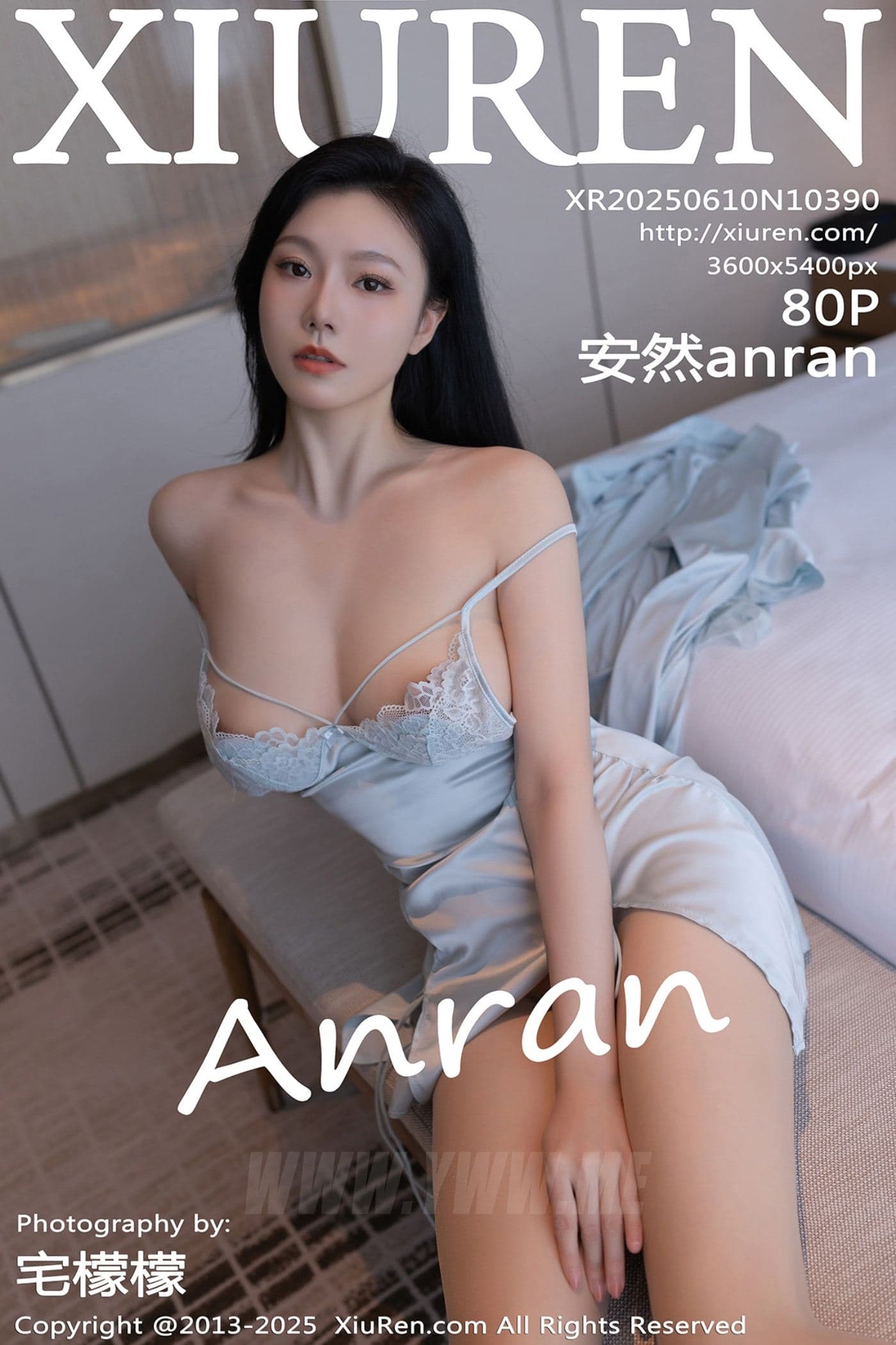 XiuRen秀人网 No.10390 安然anran 蓝色连衣短