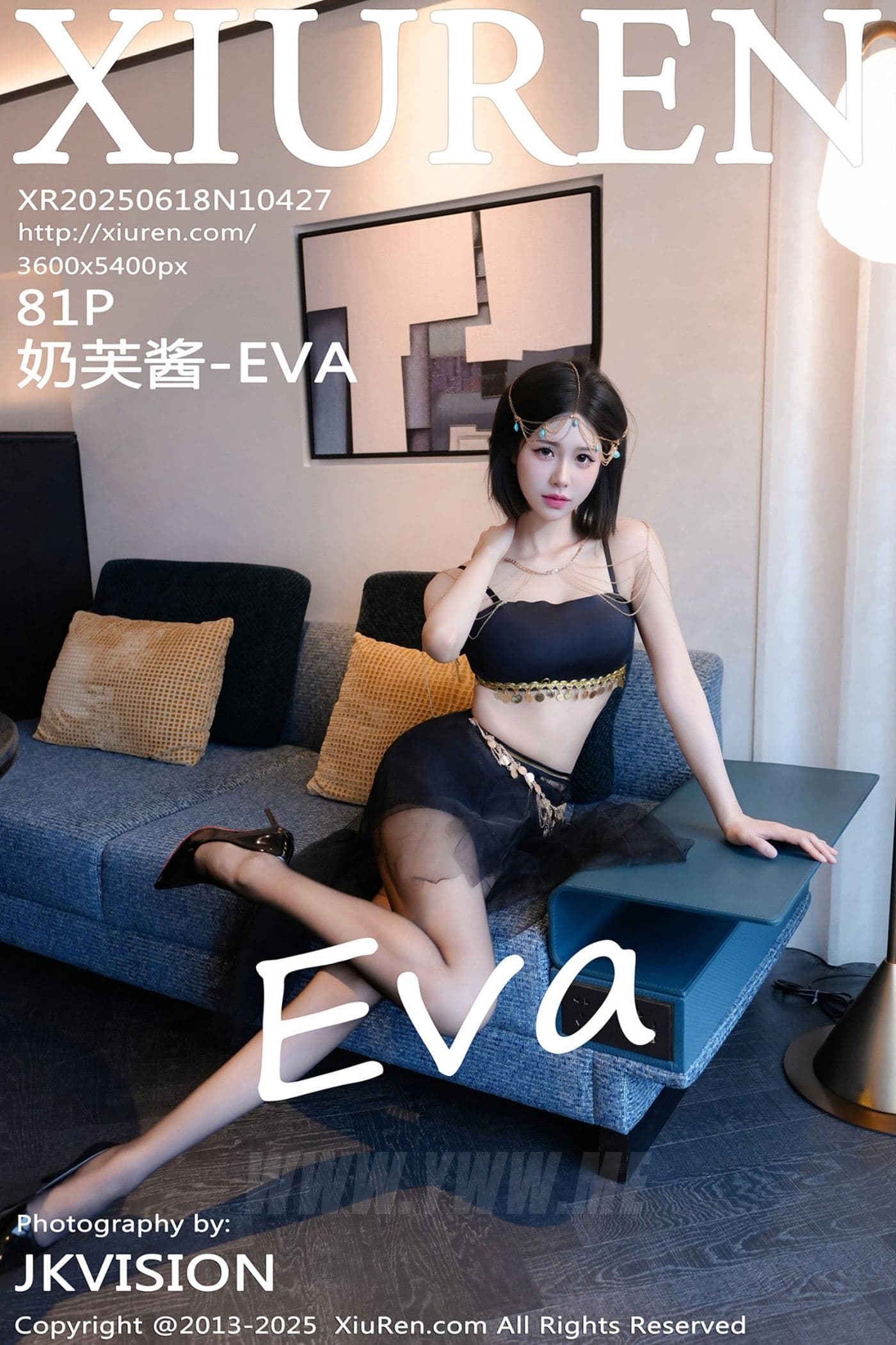 XiuRen秀人网 No.10427 奶芙酱-EVA 黑色内衣