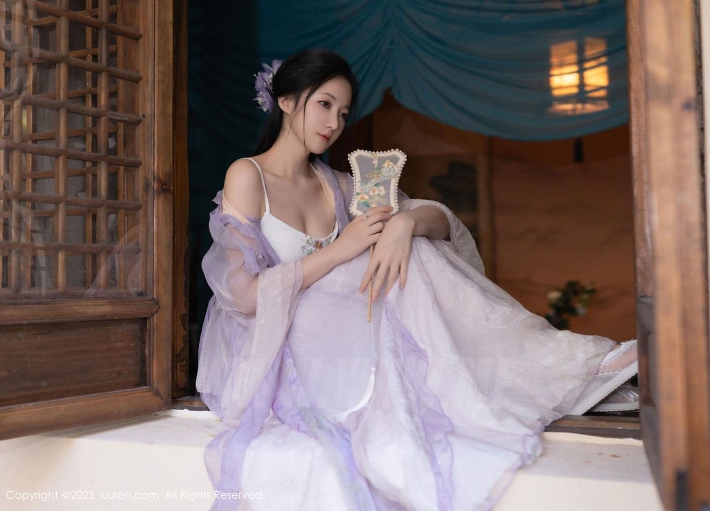 XiuRen秀人网 No.10737 鱼子酱Fish 紫色连衣裙