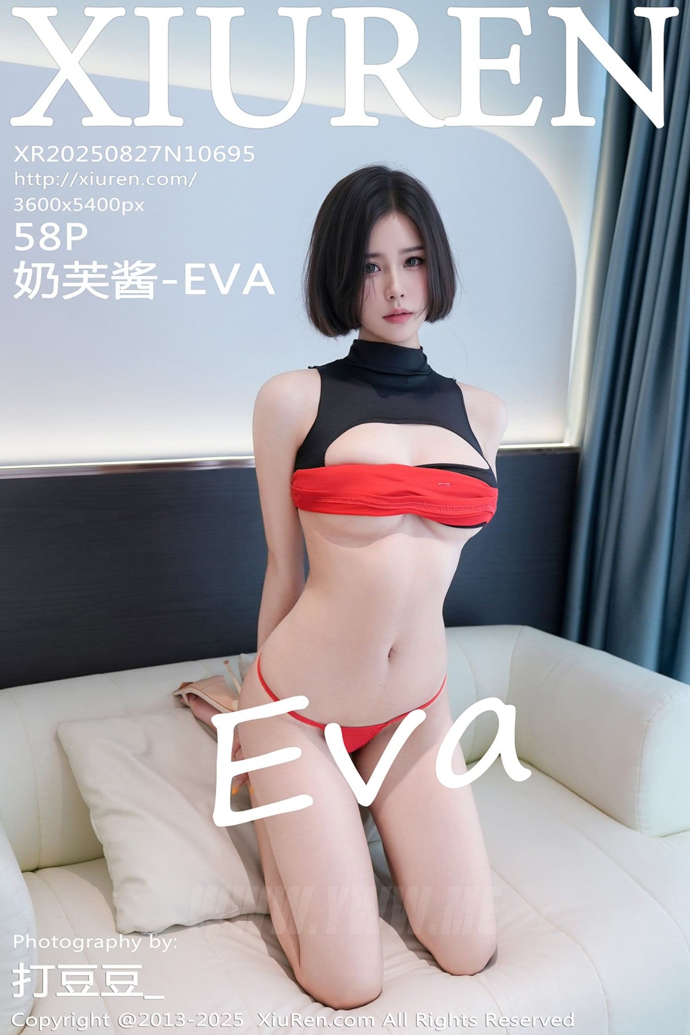 XiuRen秀人网 No.10695 奶芙酱-EVA 红黑情趣