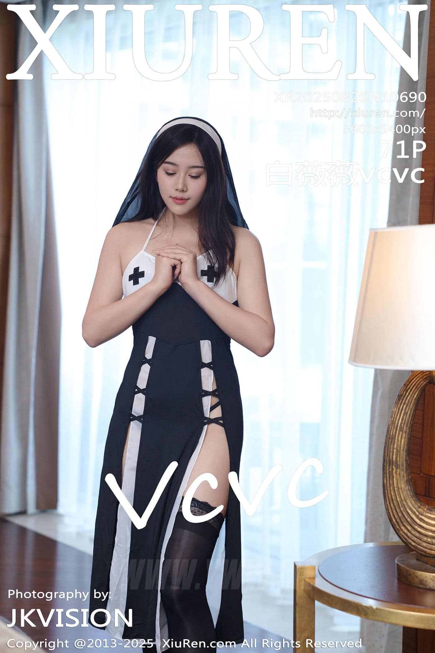 XiuRen秀人网 No.10690 白薇薇vcvc 黑白修女