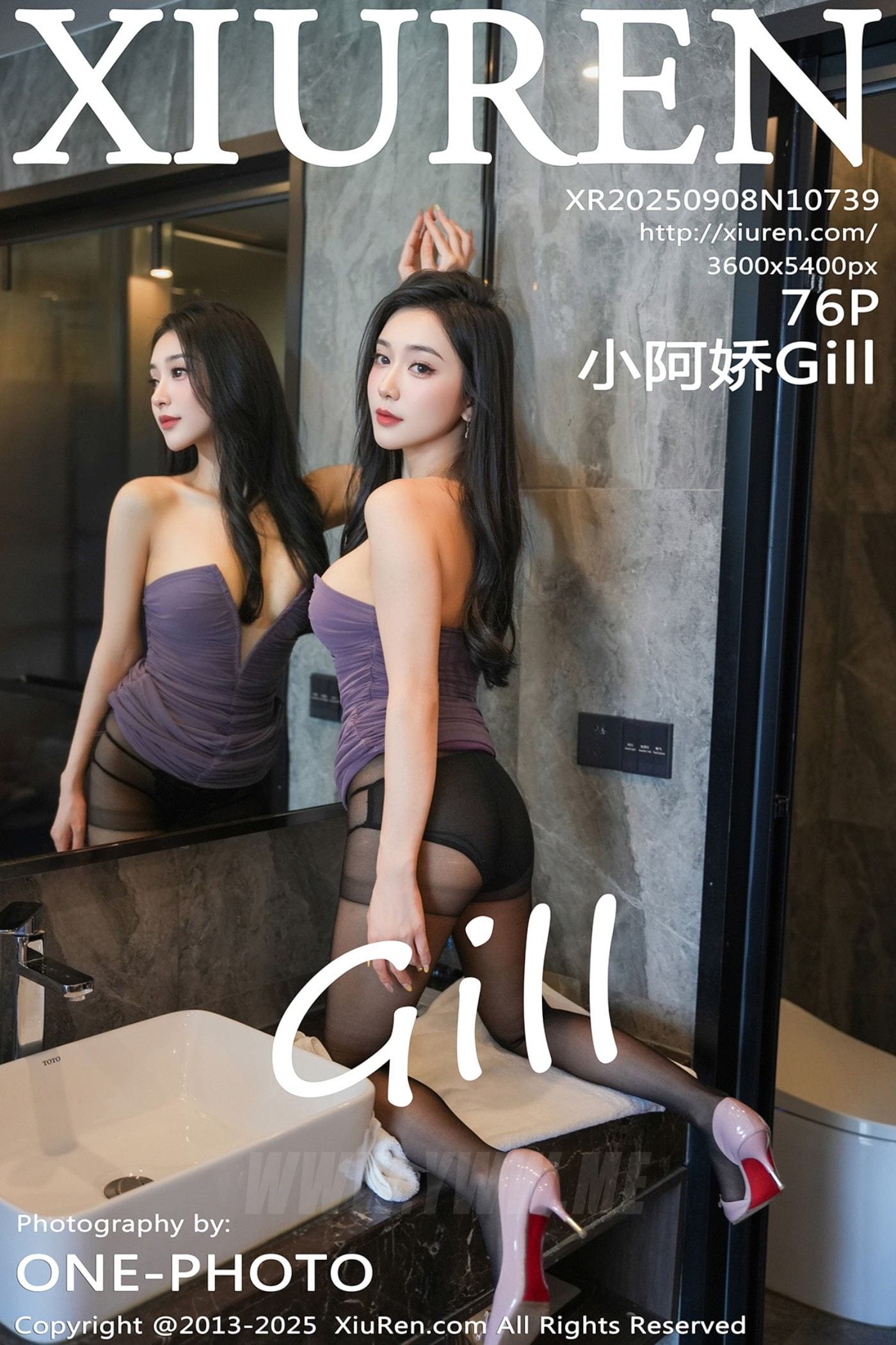 XiuRen秀人网 No.10739 小阿娇Gill 紫色连衣短裙
