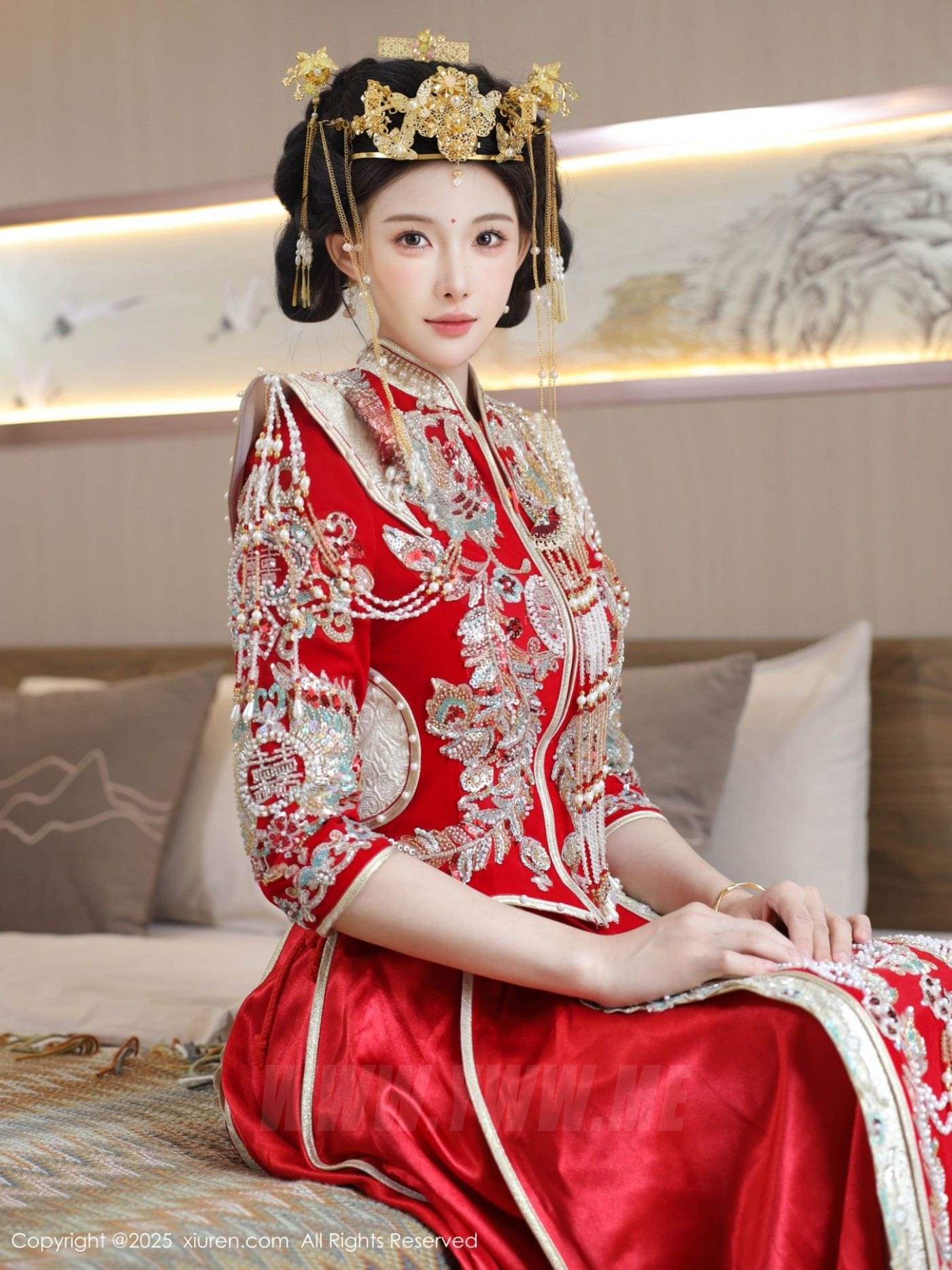 XiuRen秀人网 No.10742 梨霜儿 红色新娘