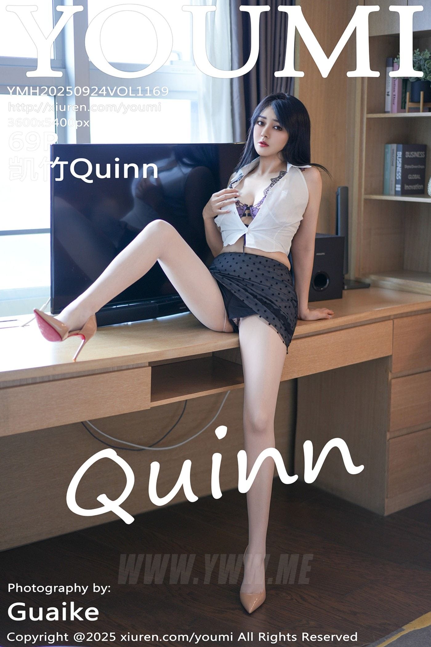 YOUMI尤蜜荟 VOL.1169 凯竹Quinn 波点短裙