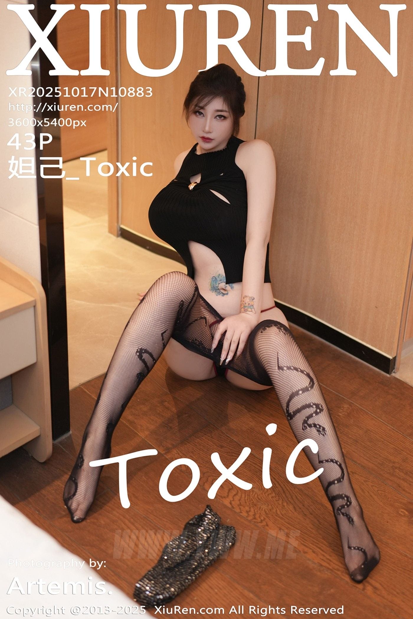 XiuRen秀人网 No.10883 妲己_Toxic 黑色网袜