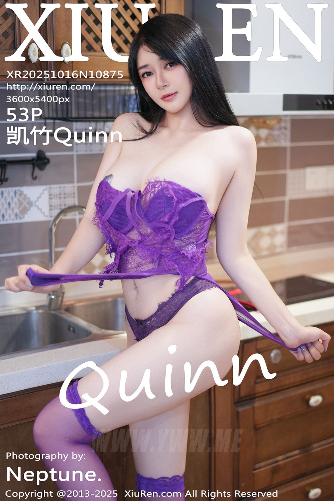 XiuRen秀人网 No.10875 凯竹Quinn 紫色丝袜