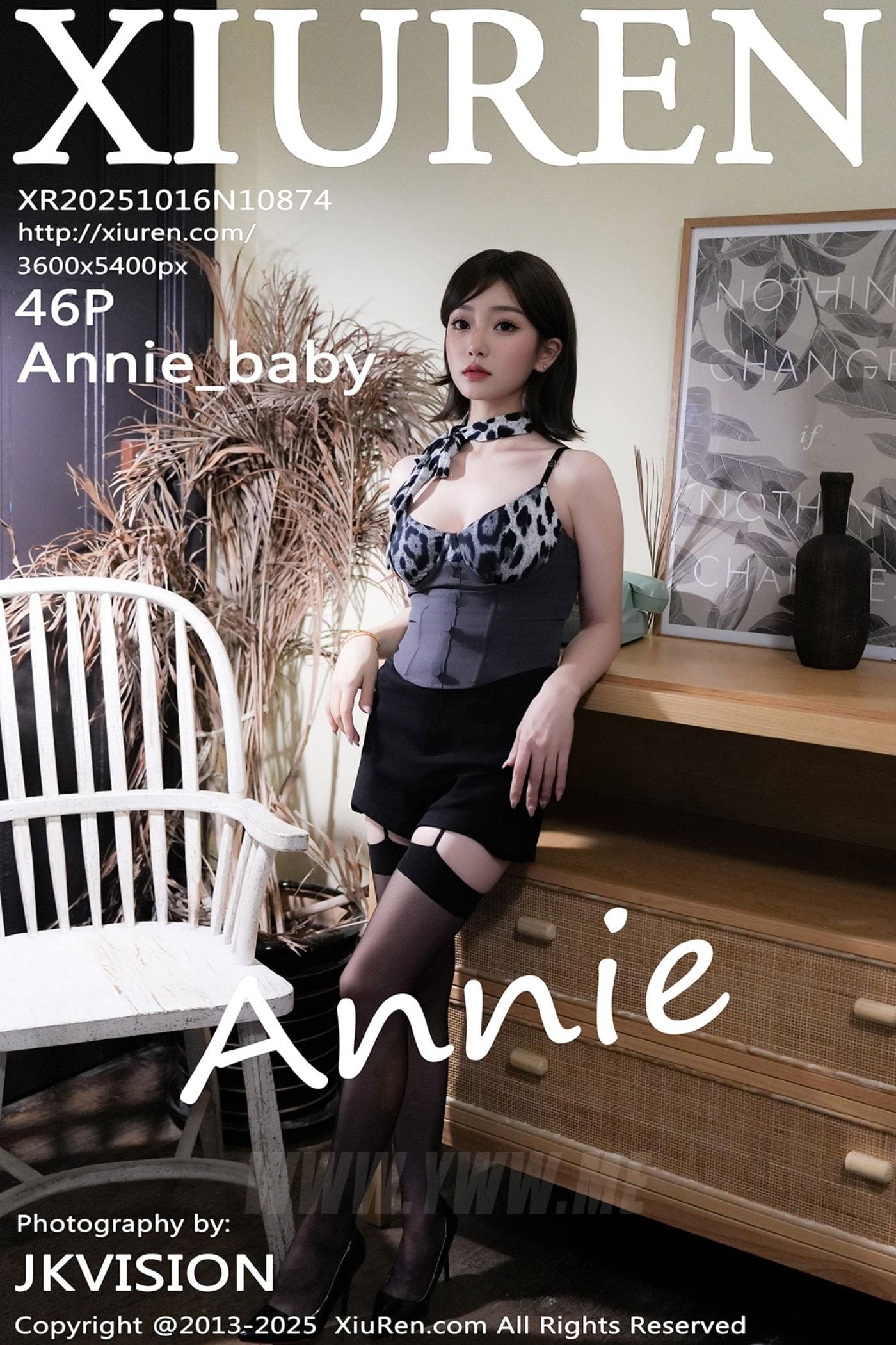 XiuRen秀人网 No.10874 Annie_baby 豹纹吊带